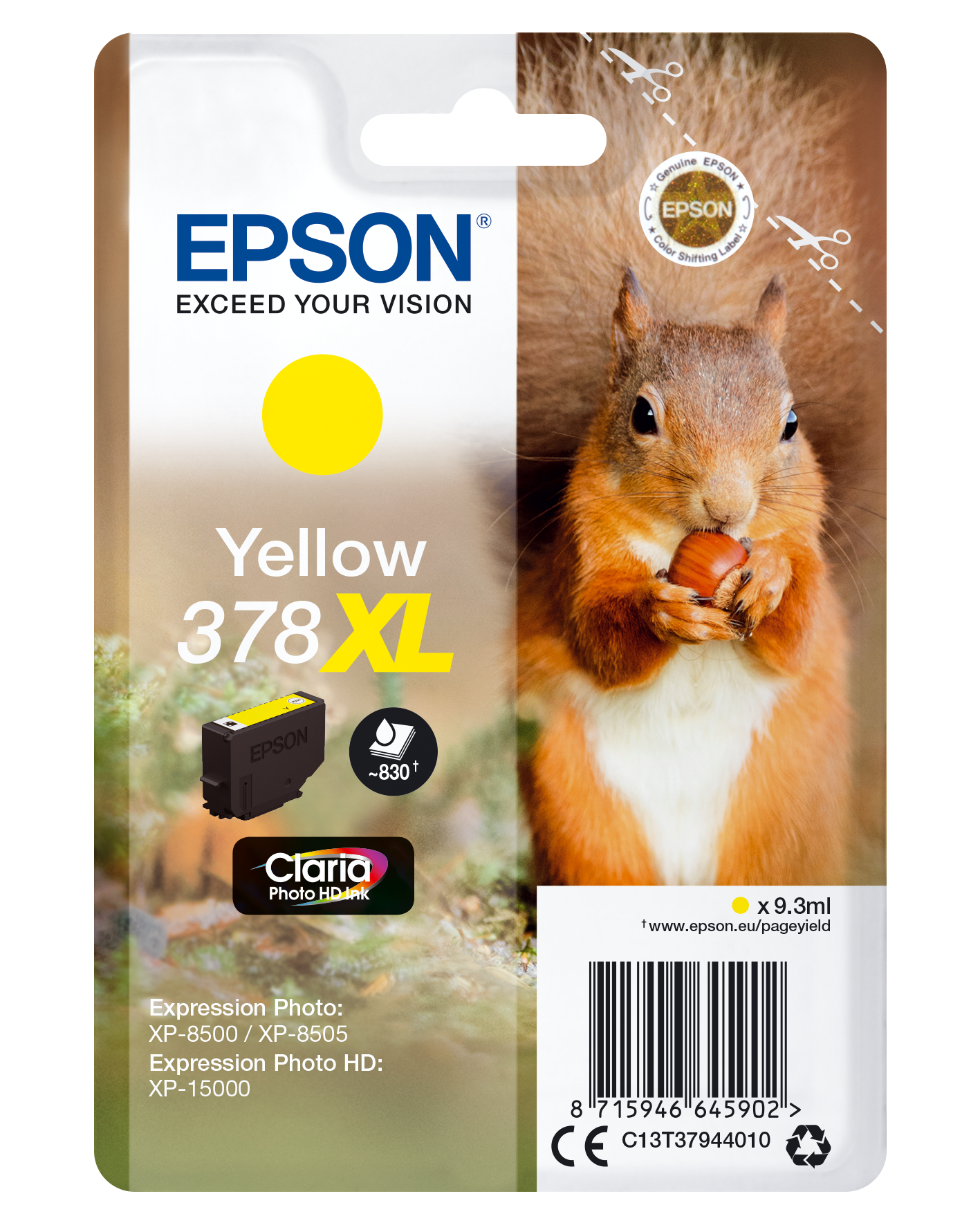 EPSON 378XL/T37944 (Eichhörnchen) gelb Druckerpatrone