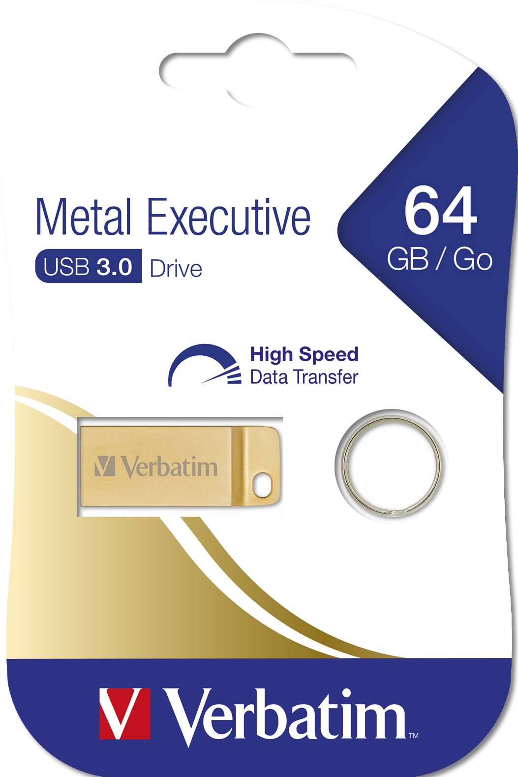 USB-Stick 64GB Verbatim 3.2 Metal Executive Gold