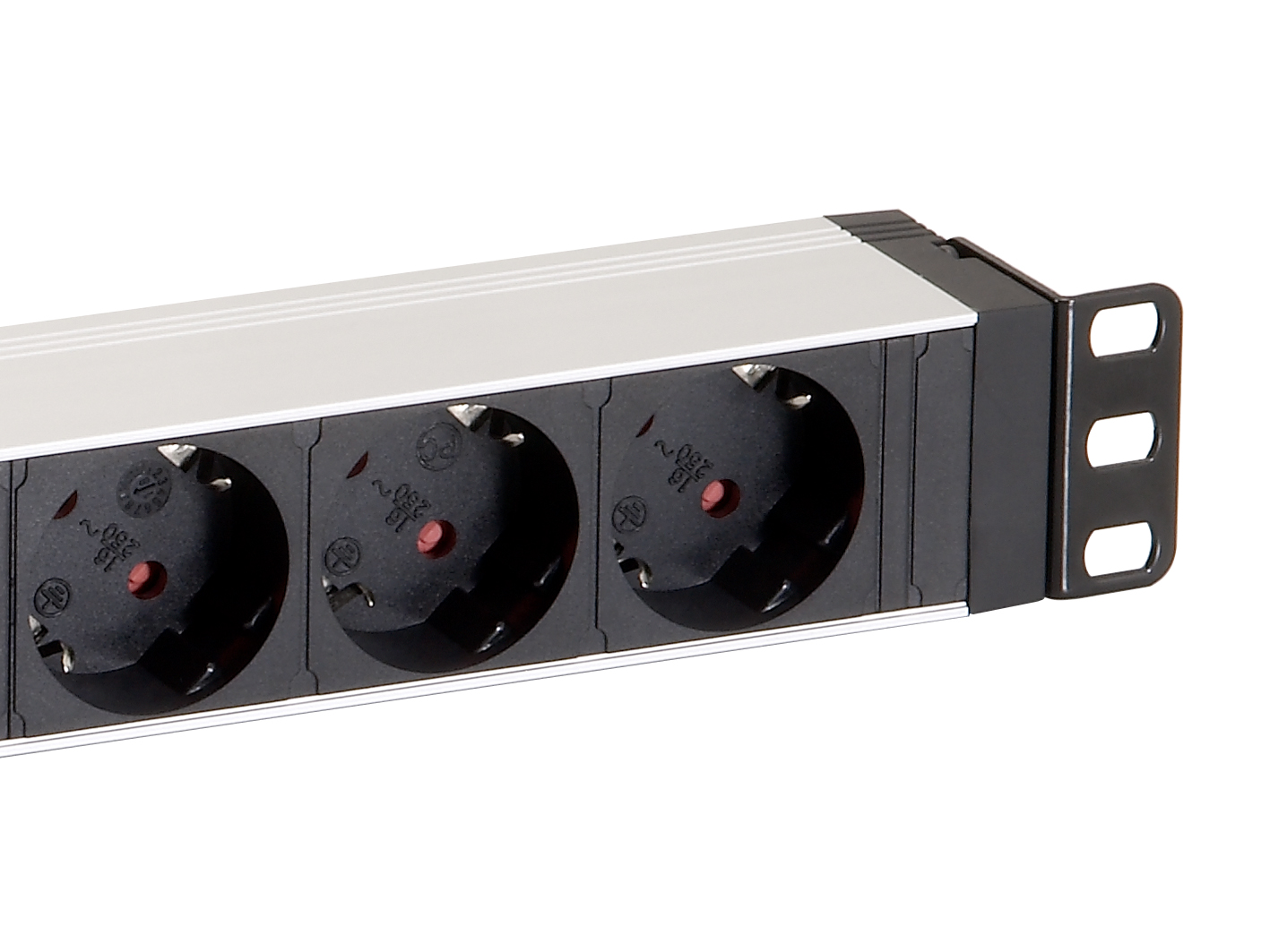 Equip 19 Steckdosenleiste 8xSchuko+Switch->St.90° si. Alu.