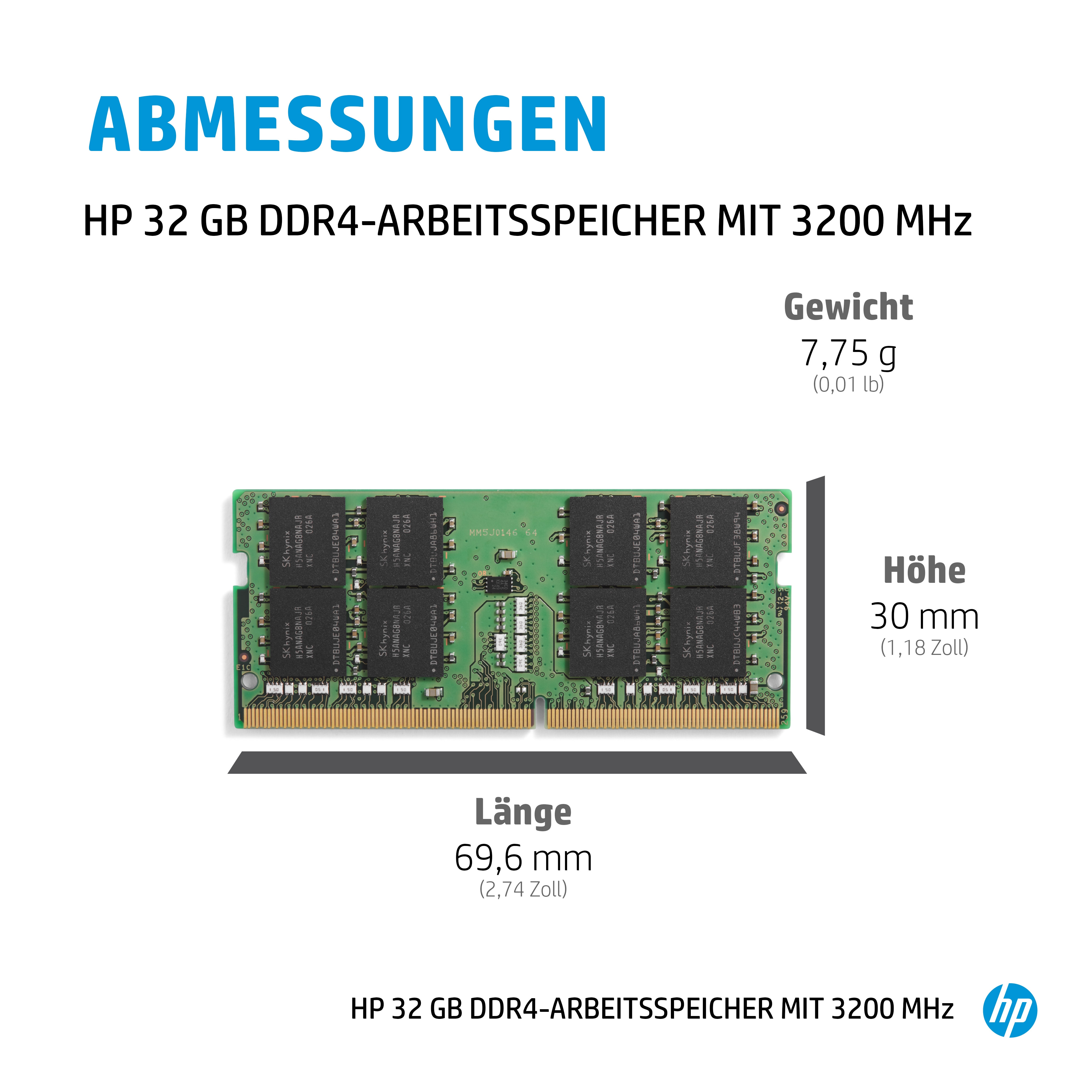 HP 32GB DDR4 3200 SODIMM MEM .