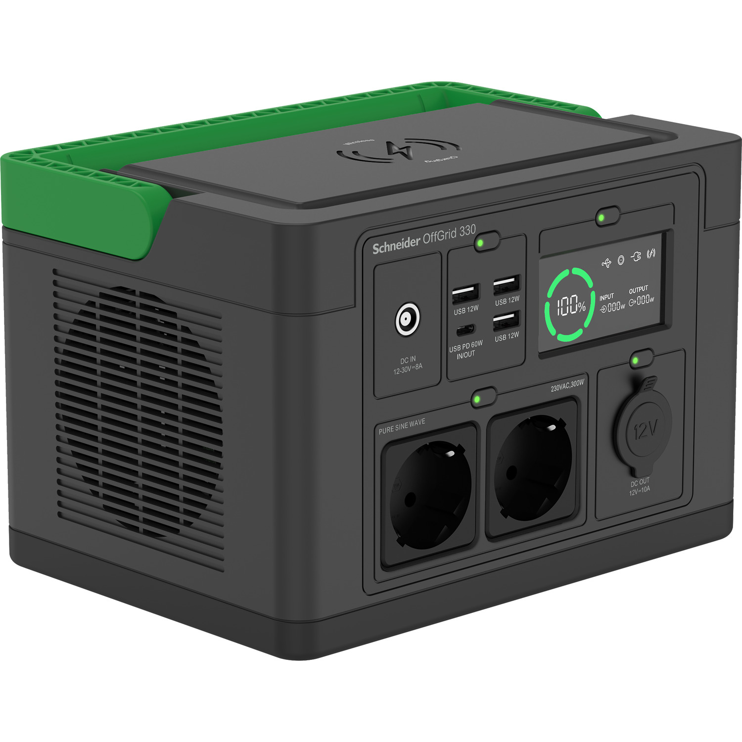 APC Schneider OffGrid Portable Power Station 330 332Wh Lithium-ion 2 Schuko Sinewave