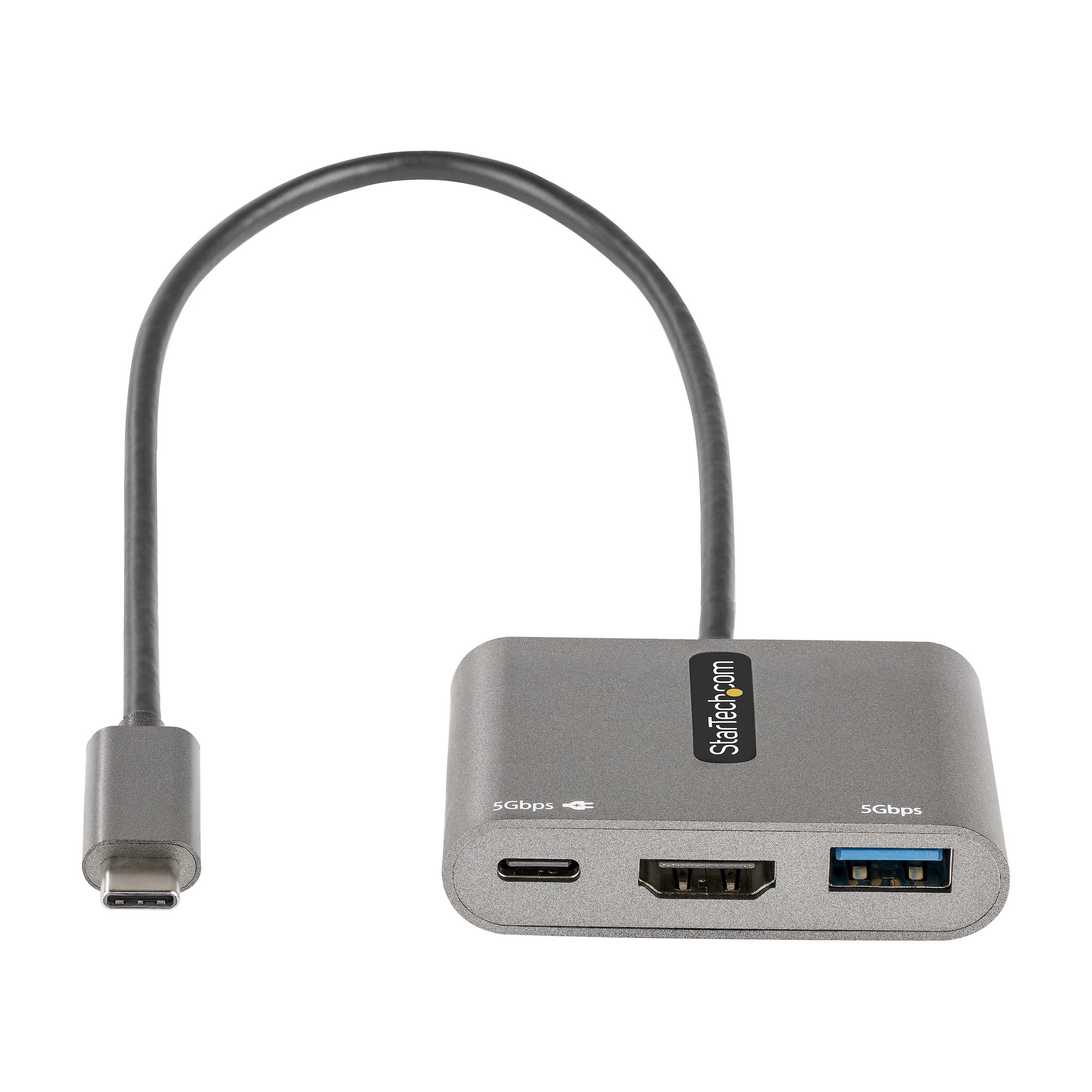 STARTECH.COM USB-C to HDMI Multiport Adapter 4K 100W PD USB 3.0 Hub 5Gbit/s USB-C zu HDMI Dock/Reiseadapter mit Stromversorgu