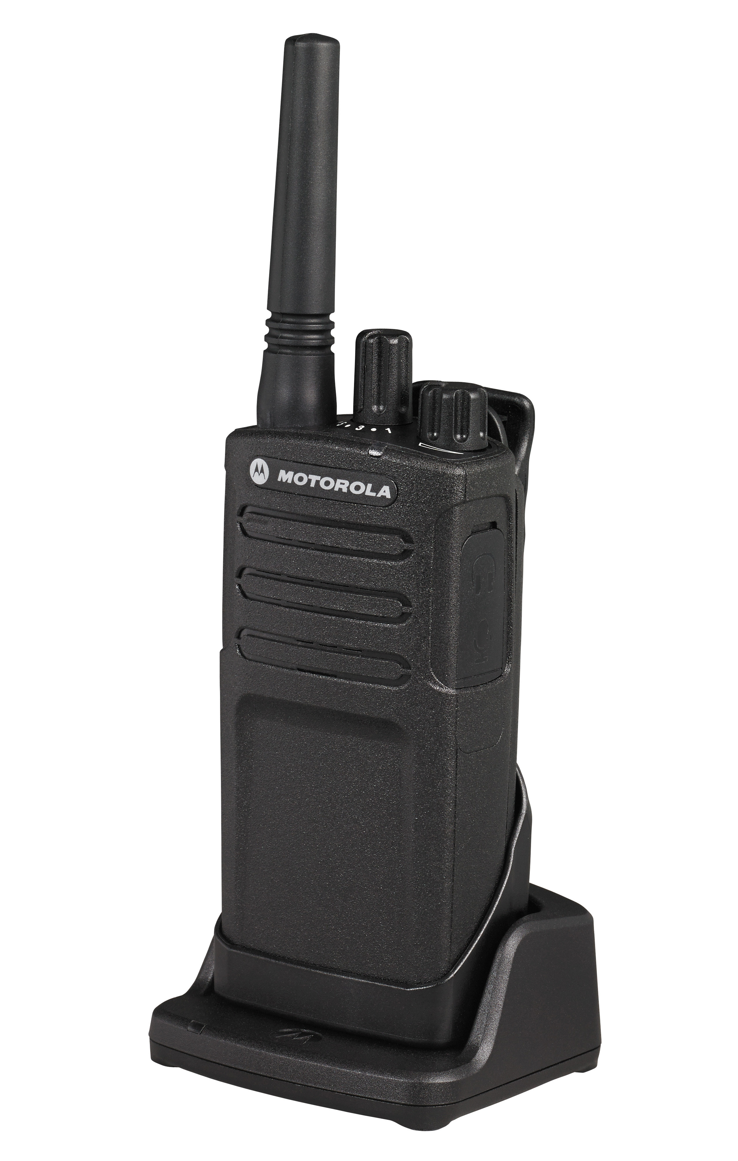 MOTOROLA XT420 HFG PMR446 IP55 ohne Display best. aus Funkgerät + Holster mit Gürtelclip + LiIon-Akku 2.200mAh + 230V Ladegerät