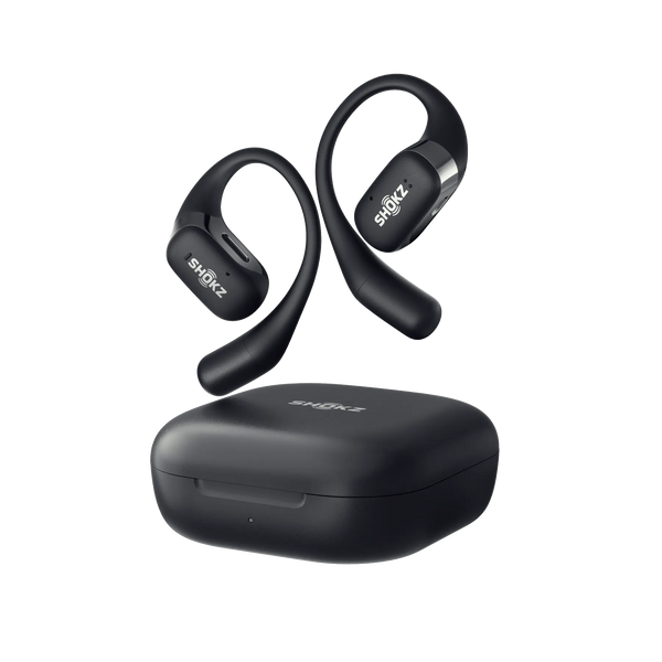 SHOKZ OPENFIT BLACK OPEN-EAR LISTENING BUDS WITH ULTRA-SOFT S