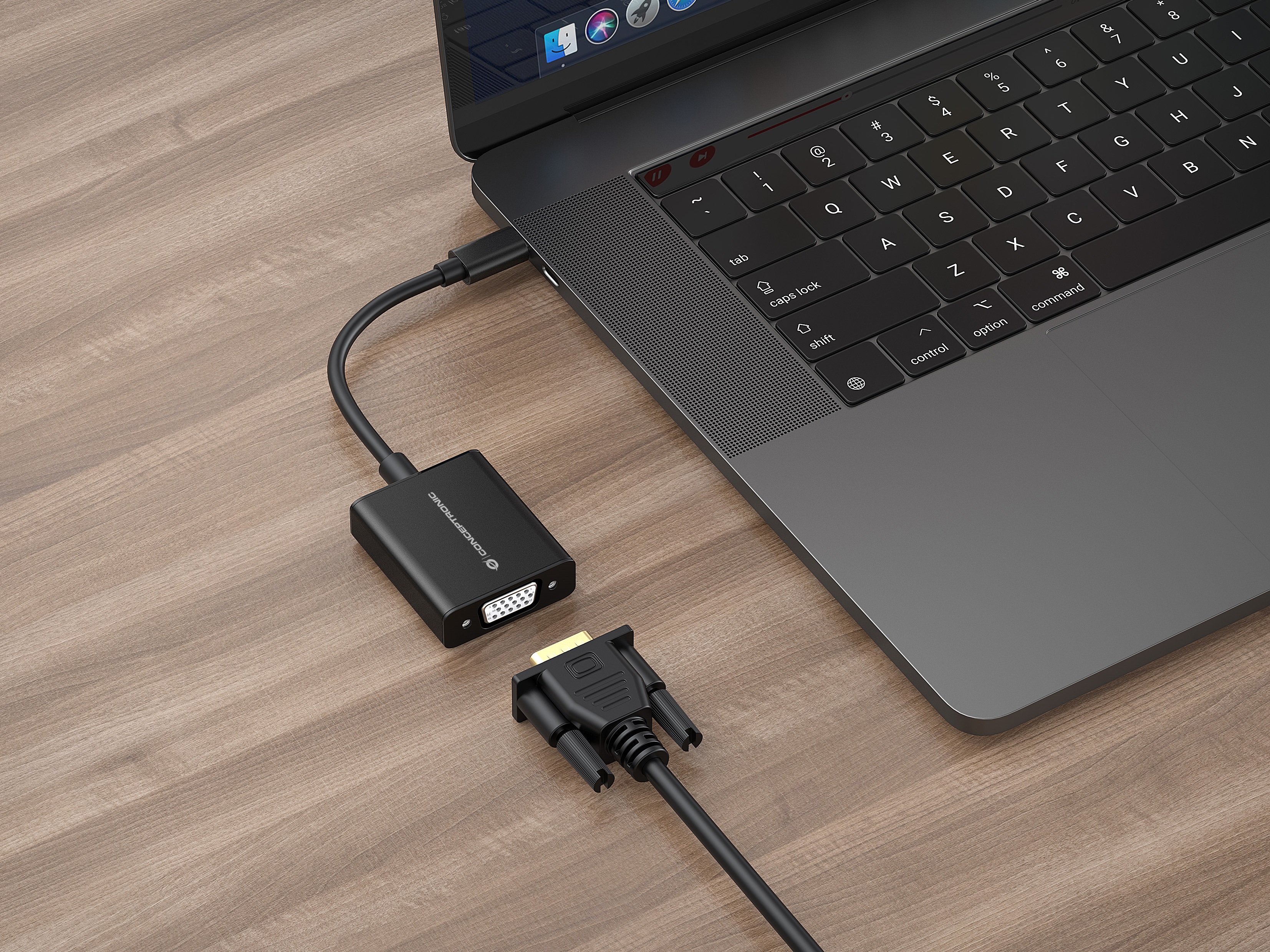 CONCEPTRONIC Adapter USB-C3.2->VGA 1080/60Hz 0.10m sw