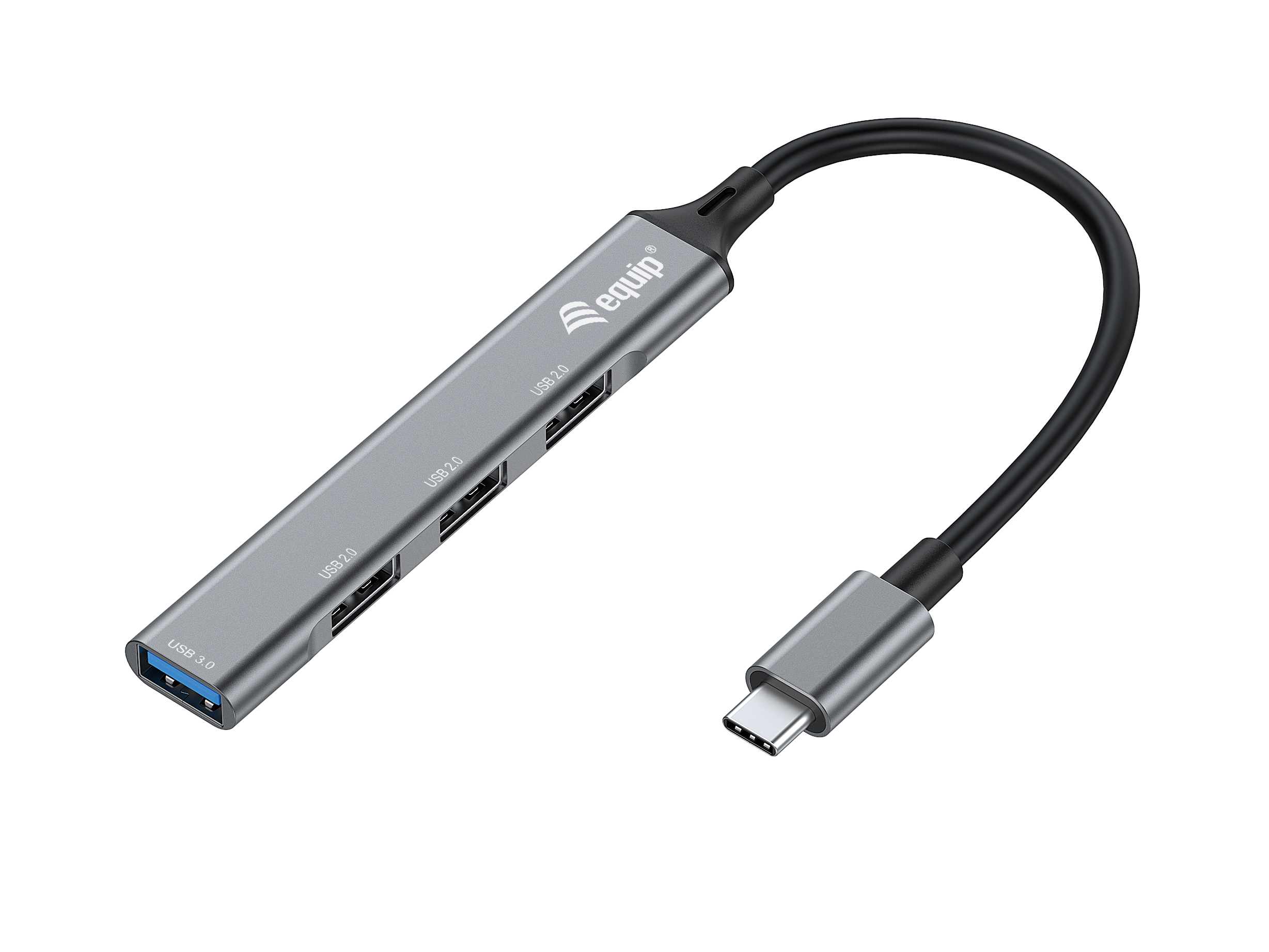 Equip 4-Port USB-C3.2-Hub->3xUSB-A 2.0/1xUSB-A3.0 5Gbps