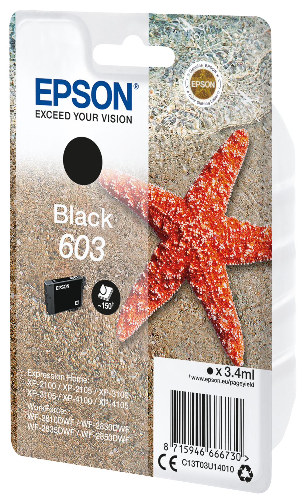 EPSON 4LB Singlepack Black 603 Ink w/s