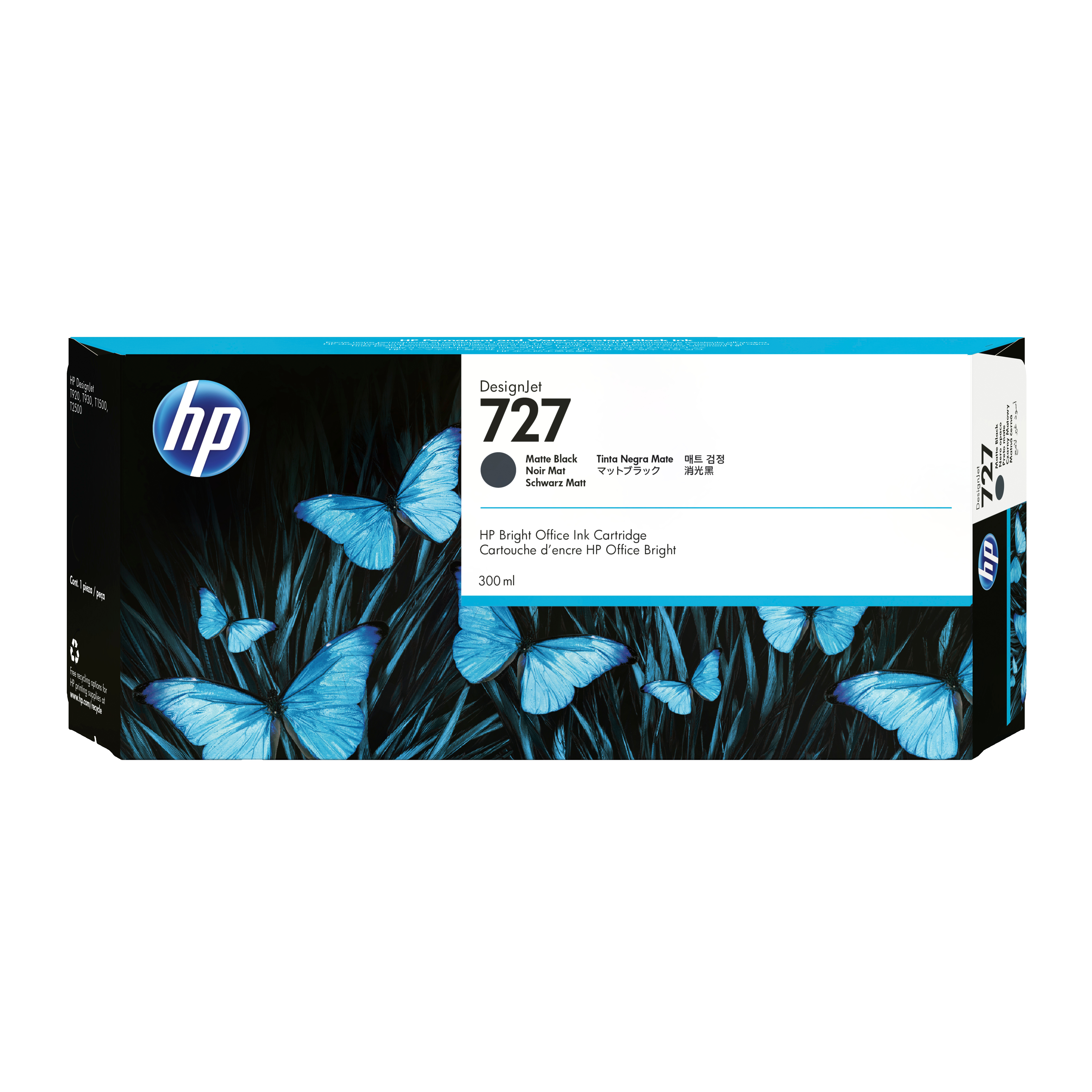 HP 727 Mattschwarz Tintenpatrone 300ml