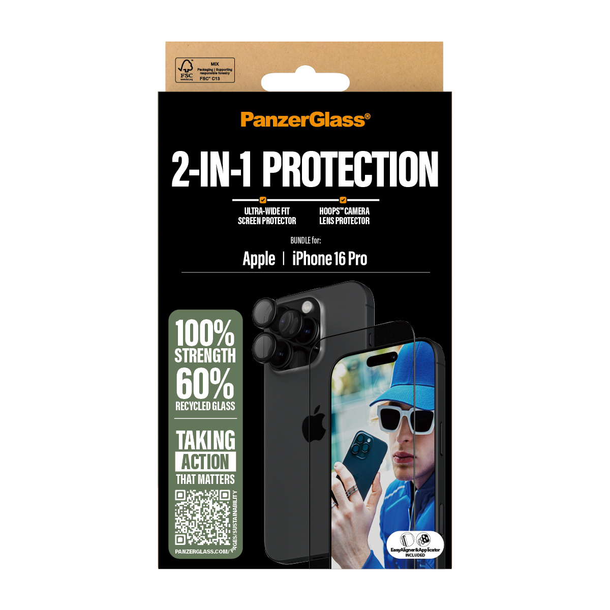 PANZERGLASS 2-IN-1 BUNDLE IPHONE 16 6.3INCH PRO