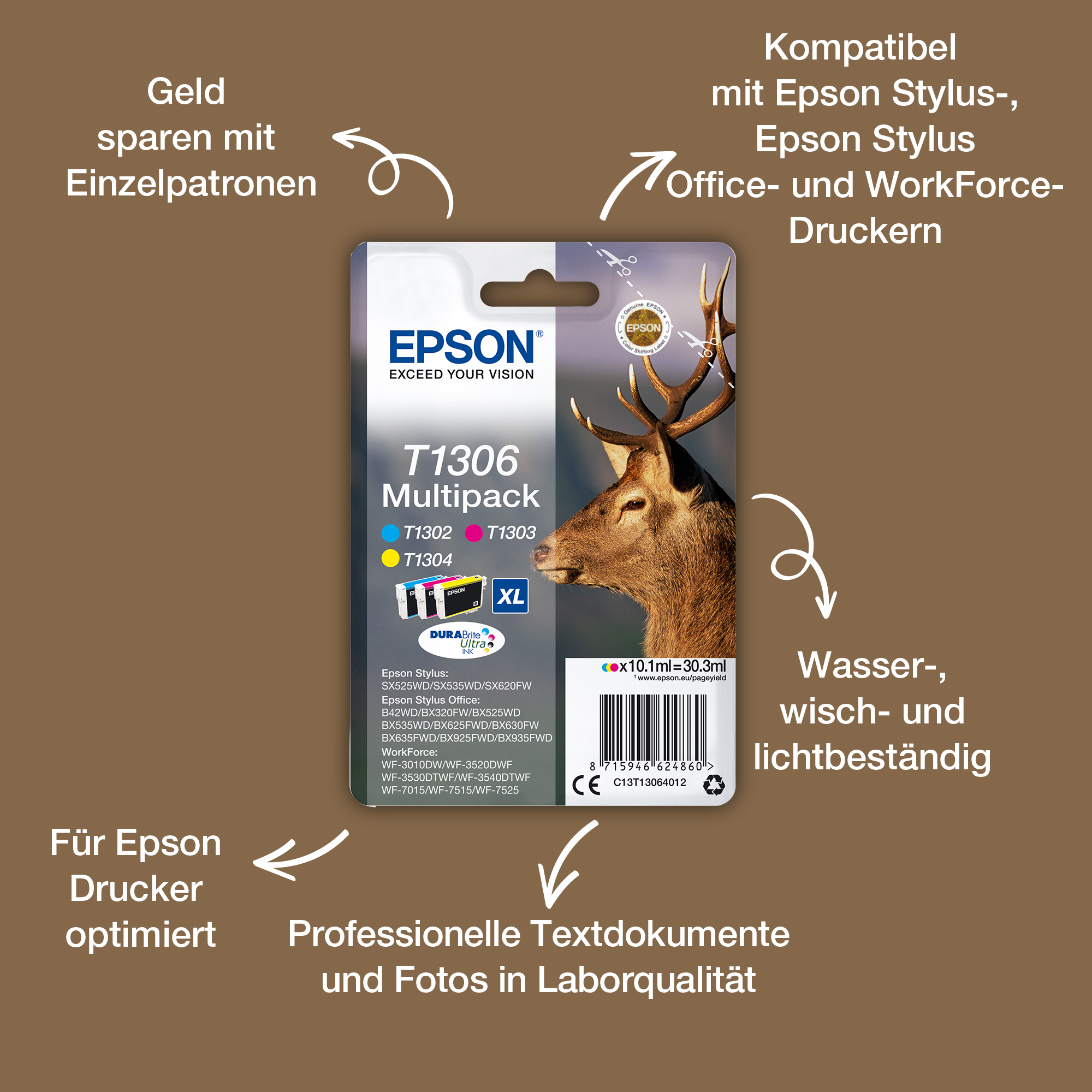 EPSON T1301 XL (Hirsch) schwarz Druckerpatrone