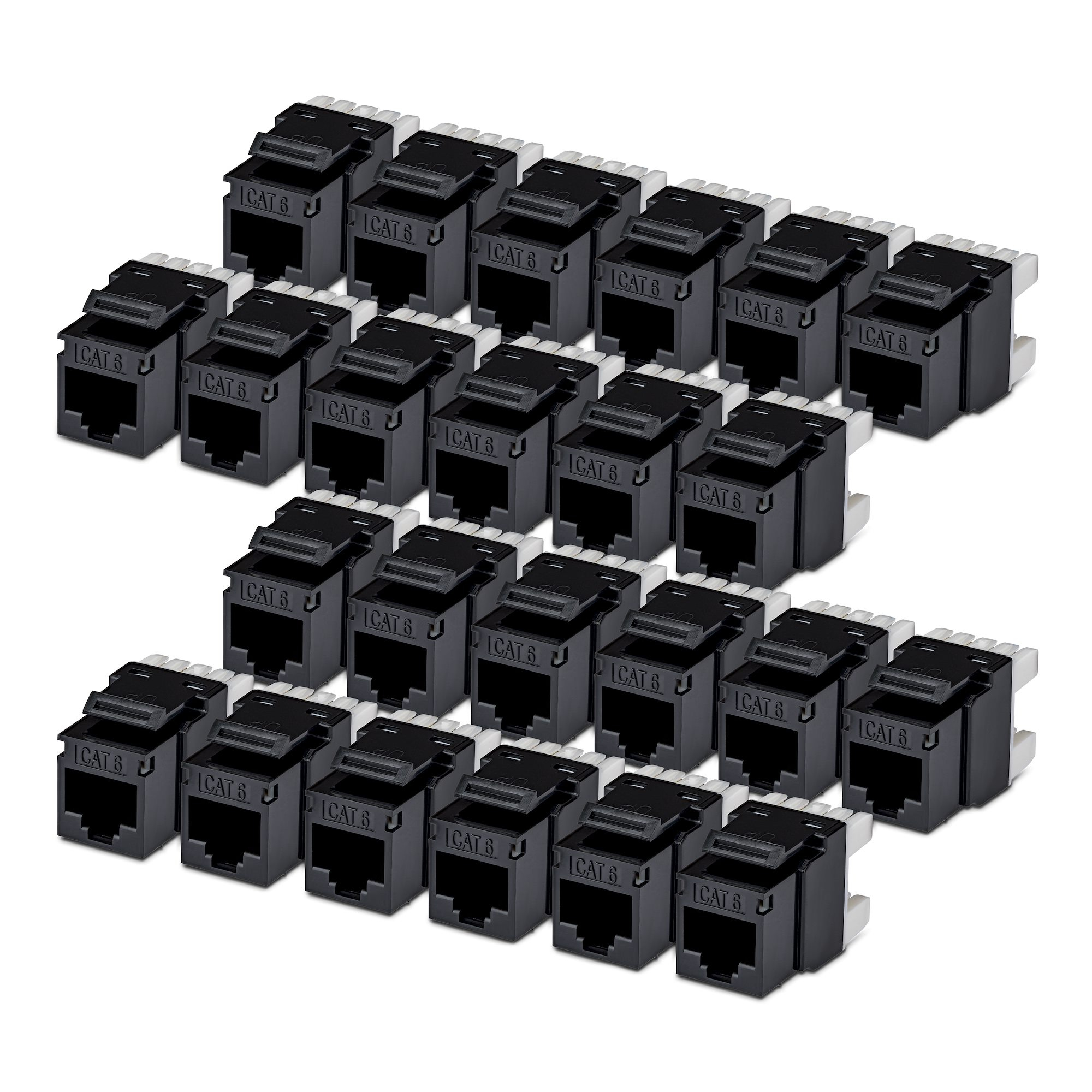 CAT6 KEYSTONE JACK 24-PACK 24-PACK180-DEGREE 110 PUNCH DOWN