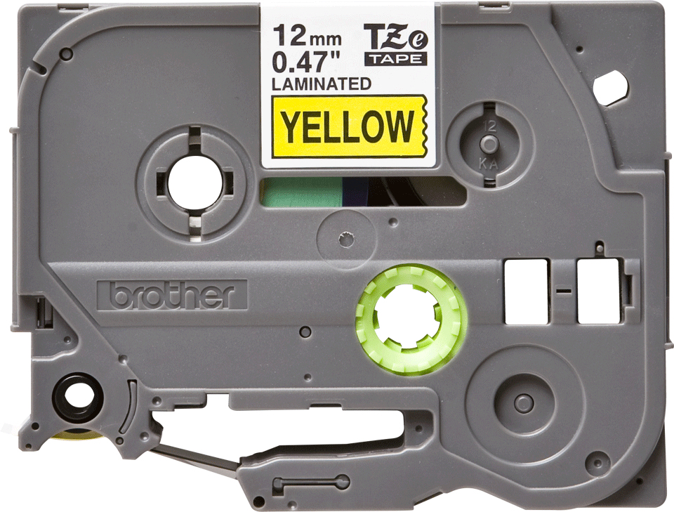 TZE-631 LAMINATED TAPE 12MM 8M BLACK ON YELLOW