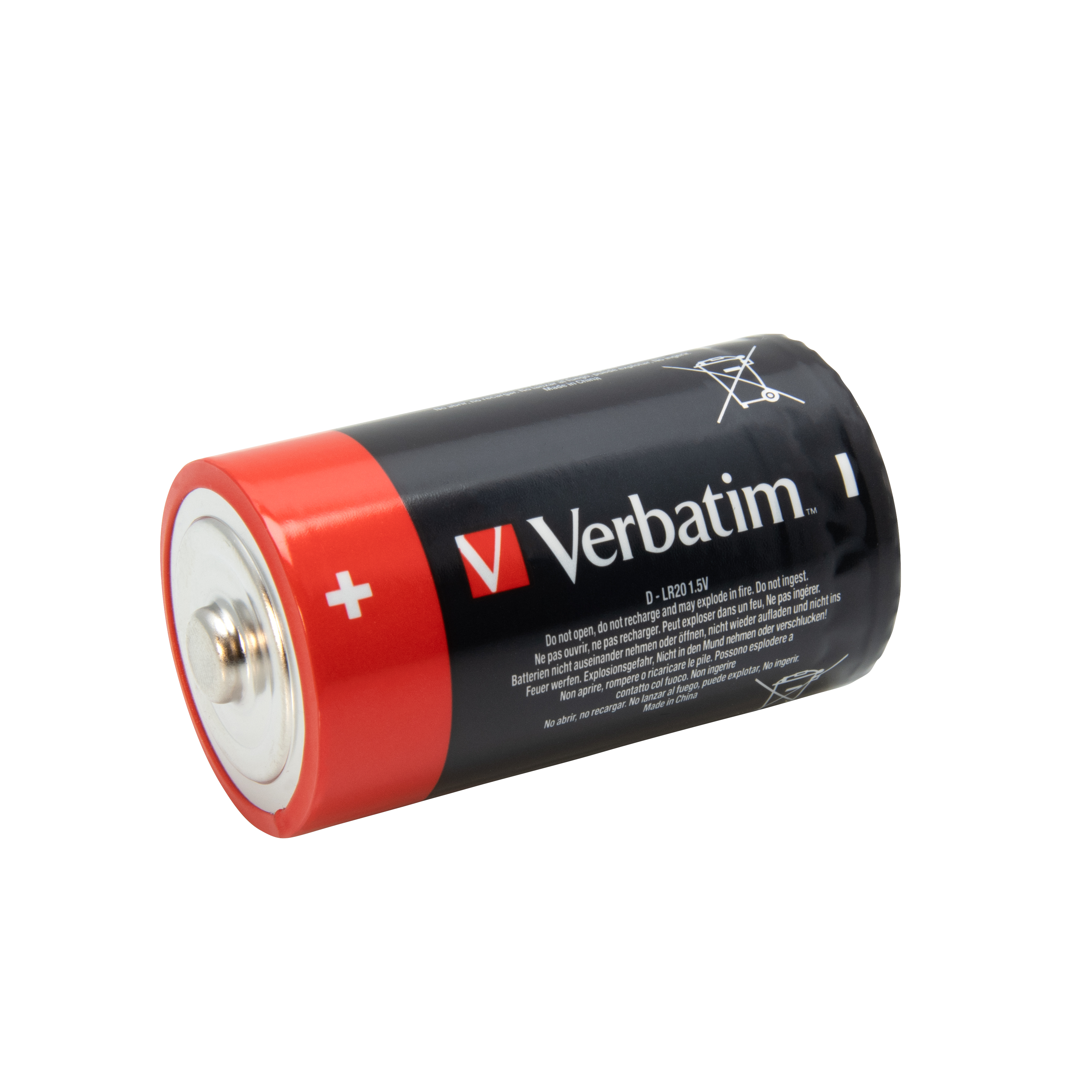 Batterie D Verbatim Alkalibatterien 2er Pack extern retail