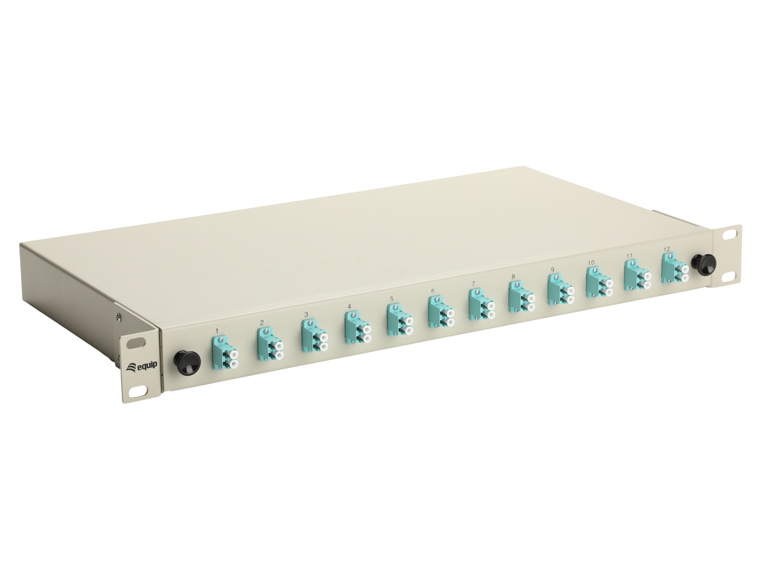 Equip LWL-Spleißkasten 12-Port LC-Duplex OM3 1U komplett gr