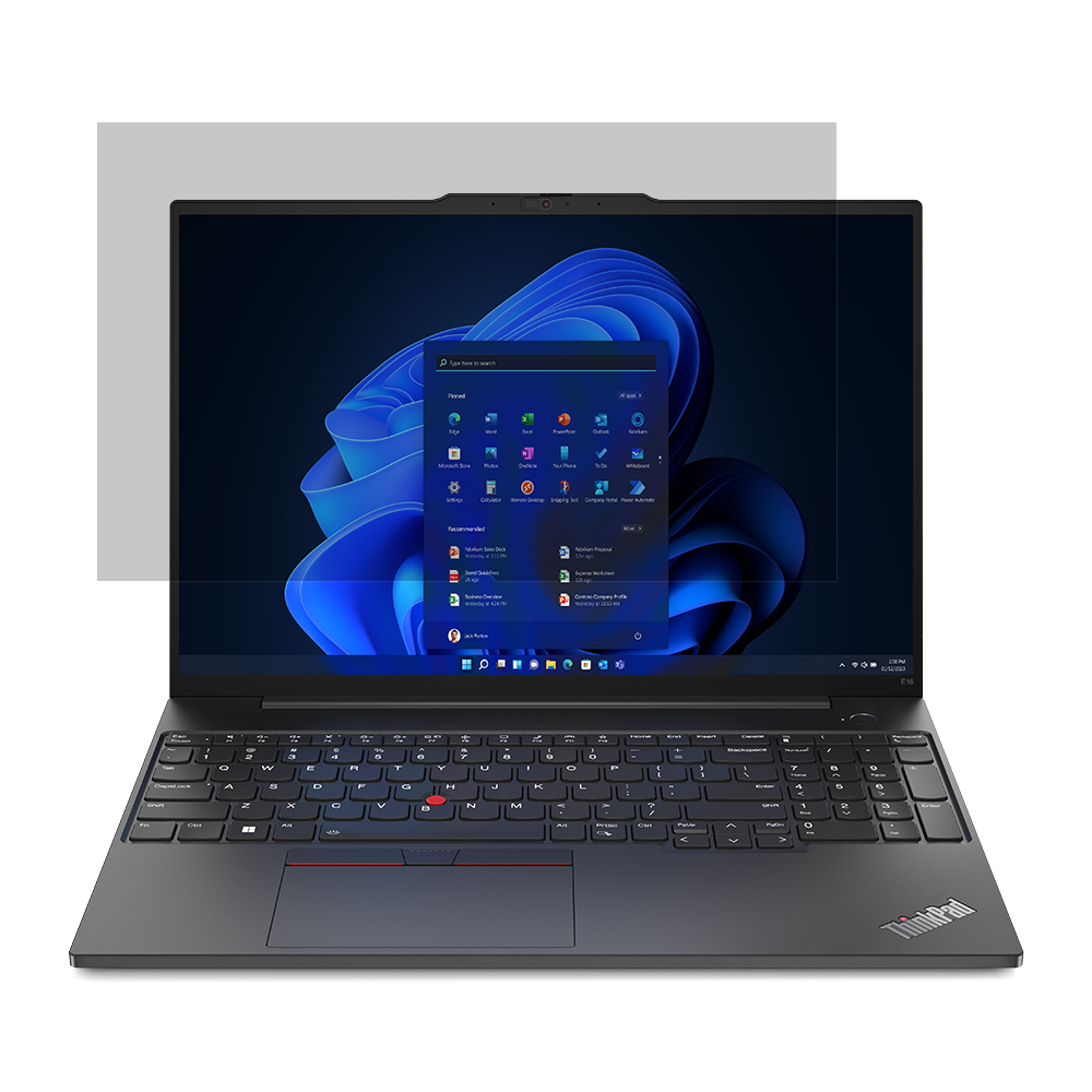 LENOVO Notebook privacy filter 40,64cm 16Zoll for ThinkBook 16p G5 IRX ThinkPad L16 Gen2 P16 Gen3 P16s Gen2 P16v Gen1 T16 Gen4