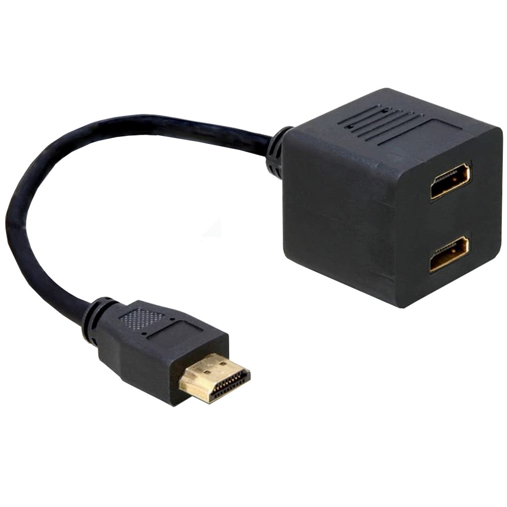 Techly HDMI Videokabel Splitter Stecker auf 2x HDMI Buchse