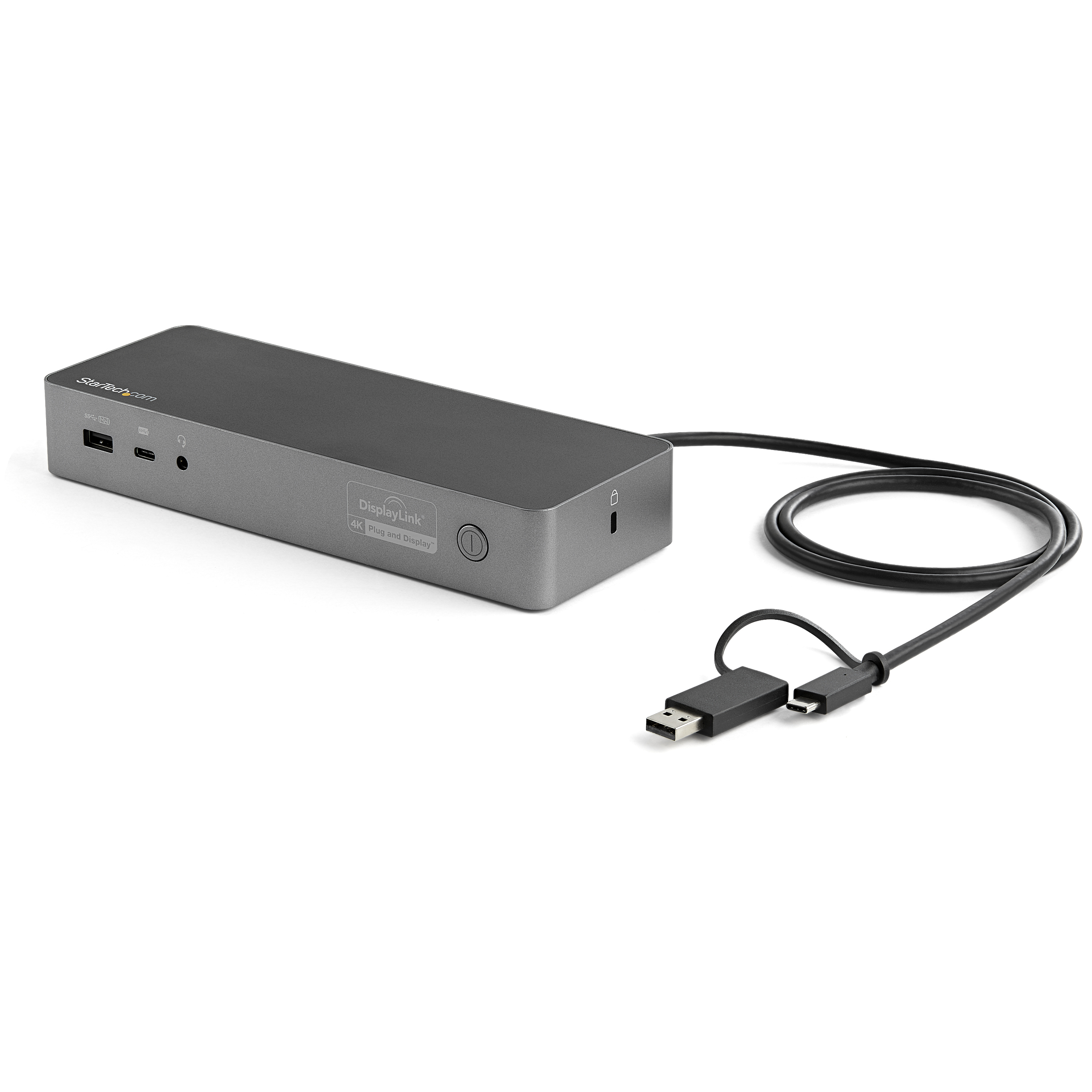 STARTECH.COM Universal Laptop Docking Station - USB-C & USB 3.0 - Dual 4K DP & HDMI - 100W PD - Mac Windows & Chrome OS - 4x USB