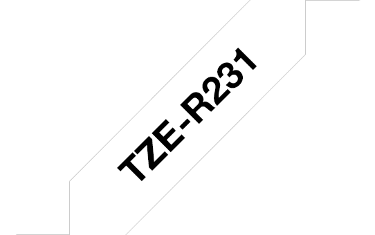 TZ-ER231 LAMINATED TAPE 12MM WHITE BALCK