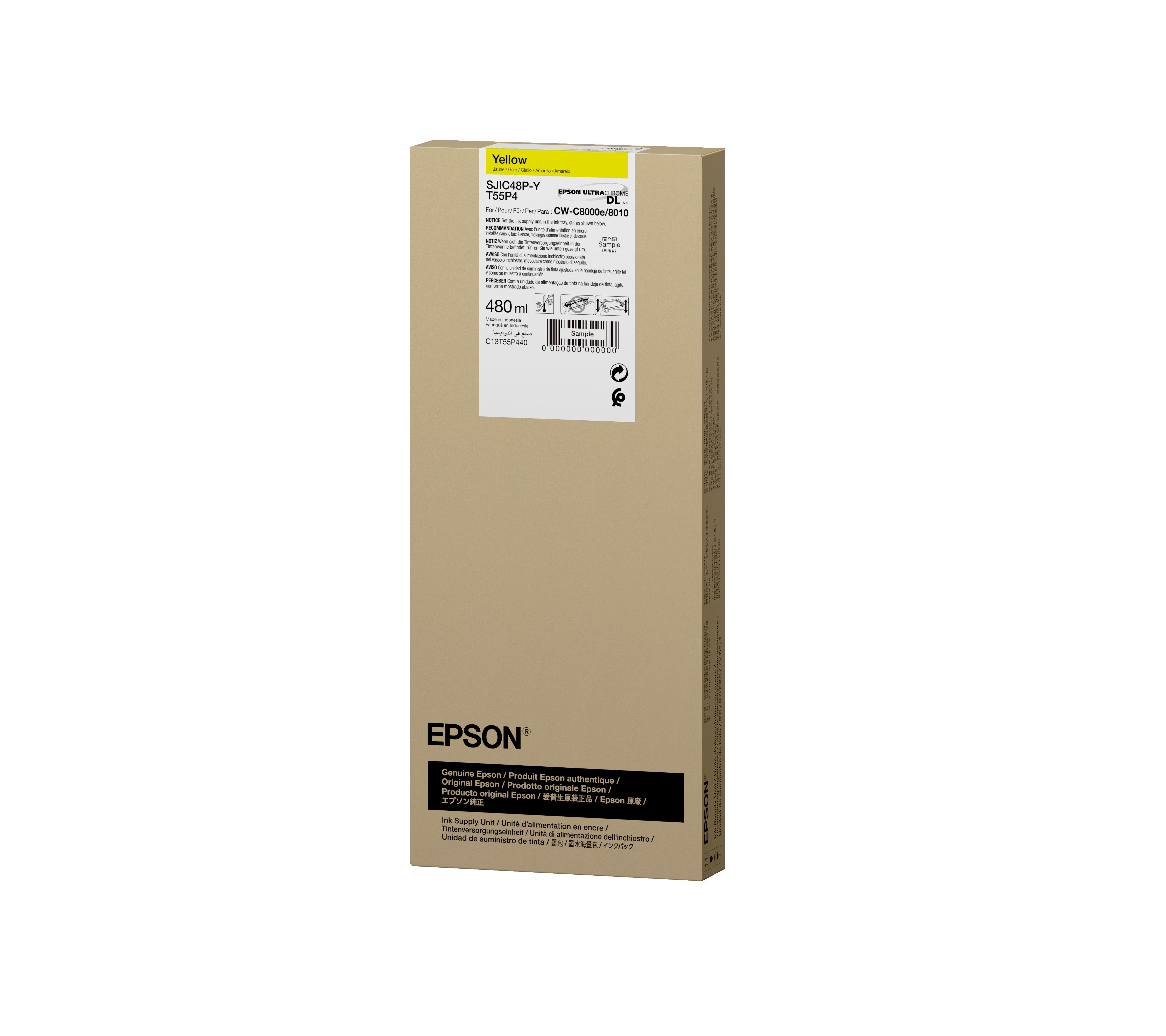 SJIC48P-Y INK CARTRIDGE CW C8000E YELLOW