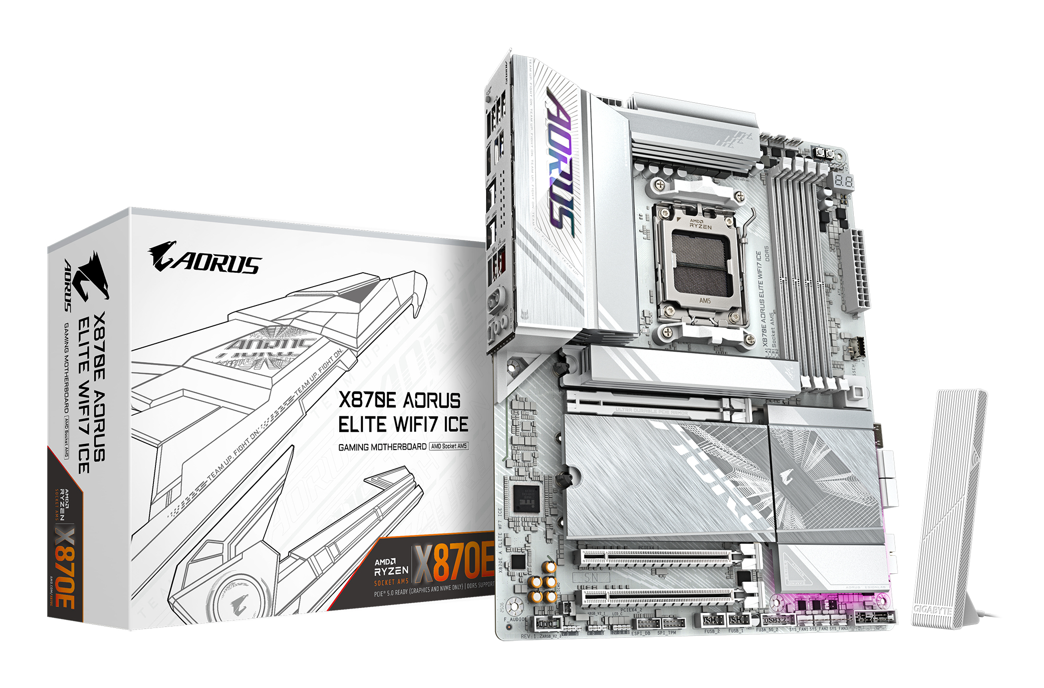 GIGABYTE X870E A ELITE WF7 ICE AM5 4xDDR5 4xM.2 4xSATA