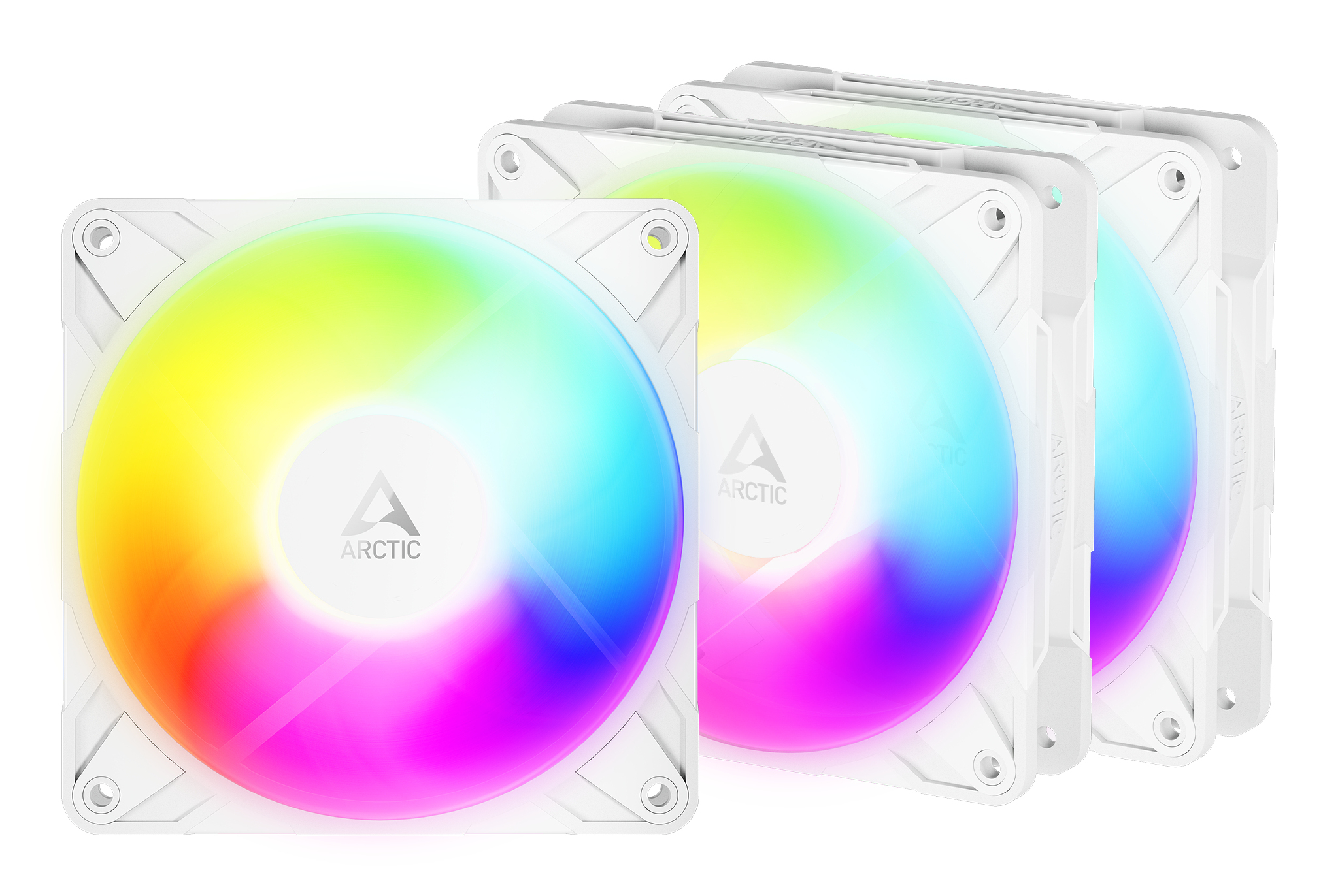 ARCTIC Lüfter 120*120*25 P12 Pro Reverse A-RGB (White) 3Pack