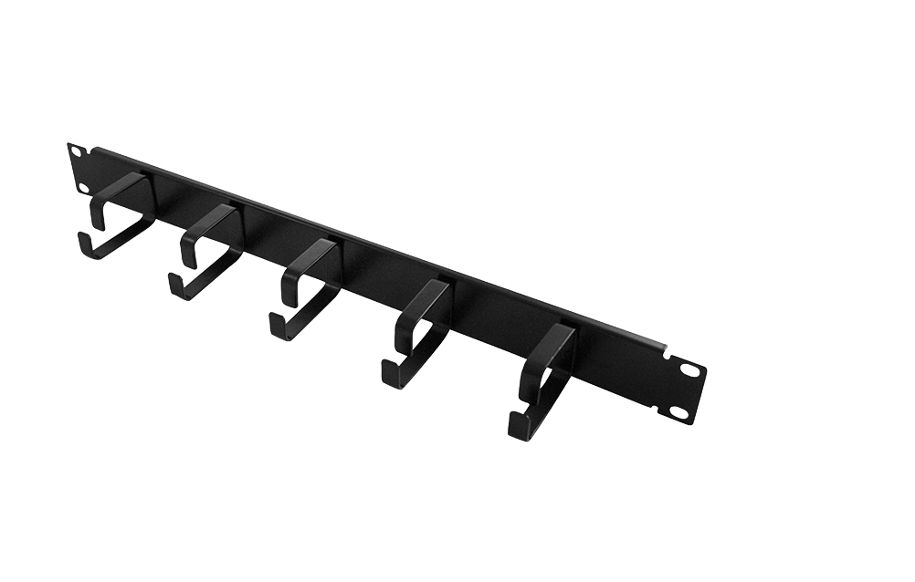 Logilink Kabelführungspanel 19 1HE, 5 Metallringe, schwarz