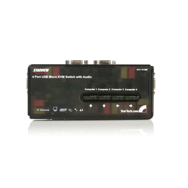 4 PORT USB KVM SWITCH + AUDIO IN