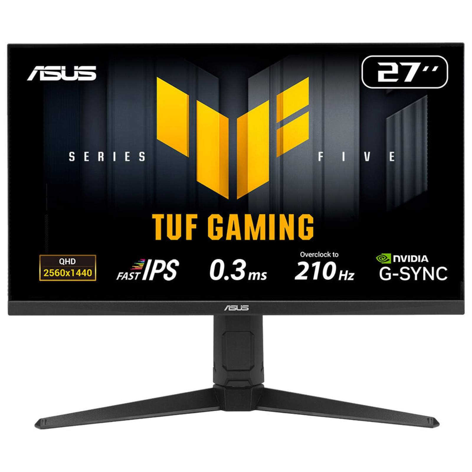 ASUS TUF Gaming VG27AQL5A 68,58cm 27Zoll Fast IPS QHD 16:9 210Hz 350cd/m2 1ms 2xHDMI DP USB 3.2 G1 Type-C 2x2w Speaker Black