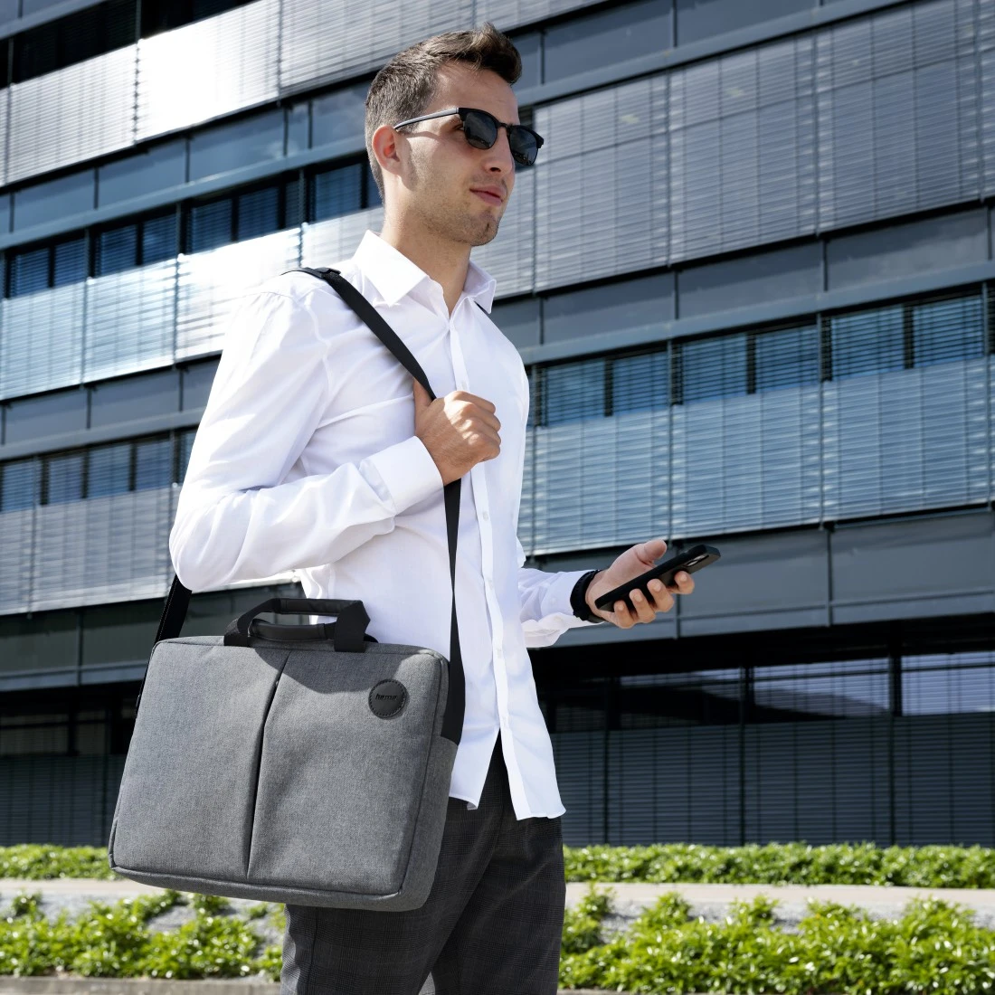 hama Laptoptasche Genua Polyester grau 00231019 bis 44,0 cm (17,3 Zoll)
