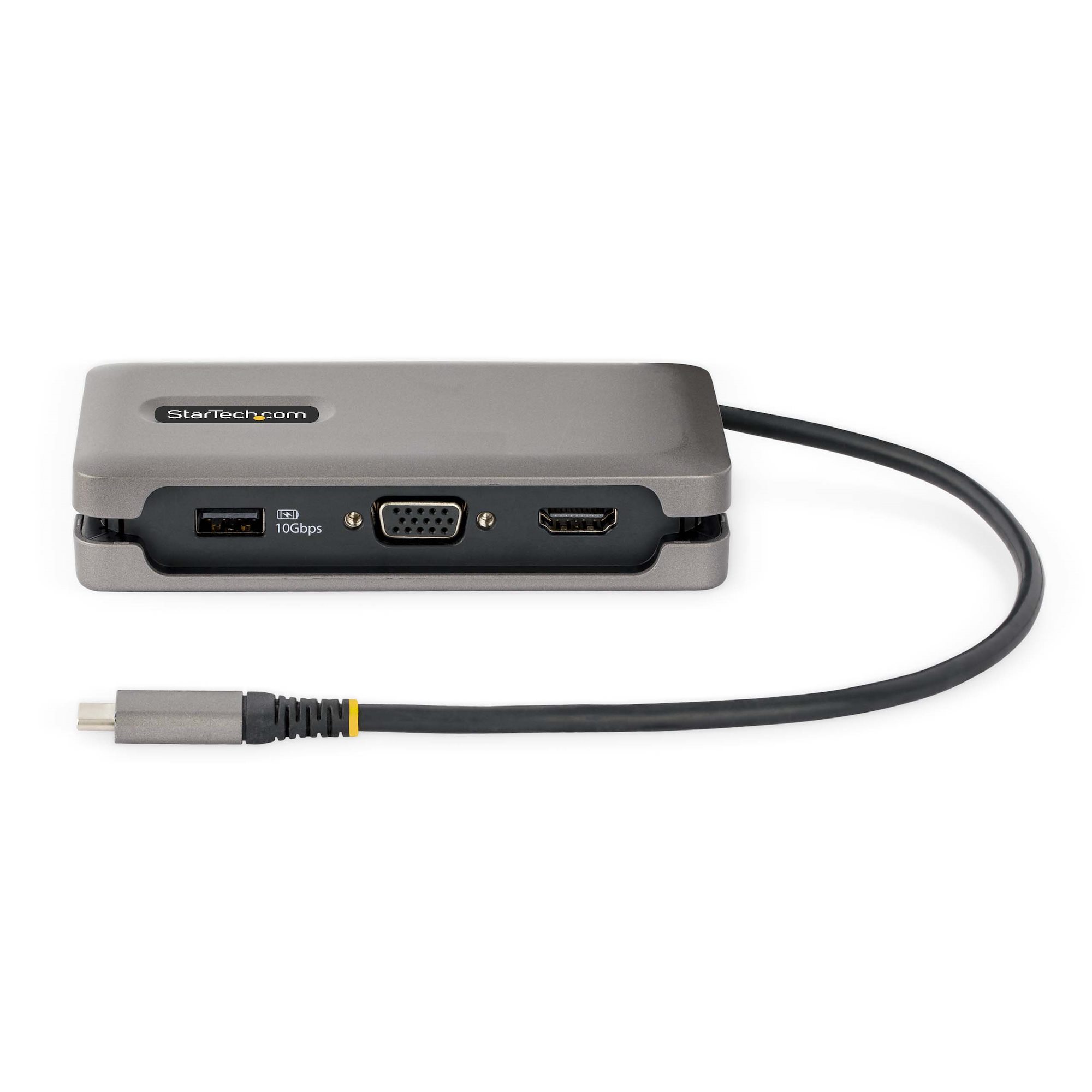 STARTECH.COM USB-C Multiport Adapter USB C auf VGA/4K 60Hz HDMI Adapter USBC Hub 100W PD Laptop USB C Dockingstation USB C Adapter D