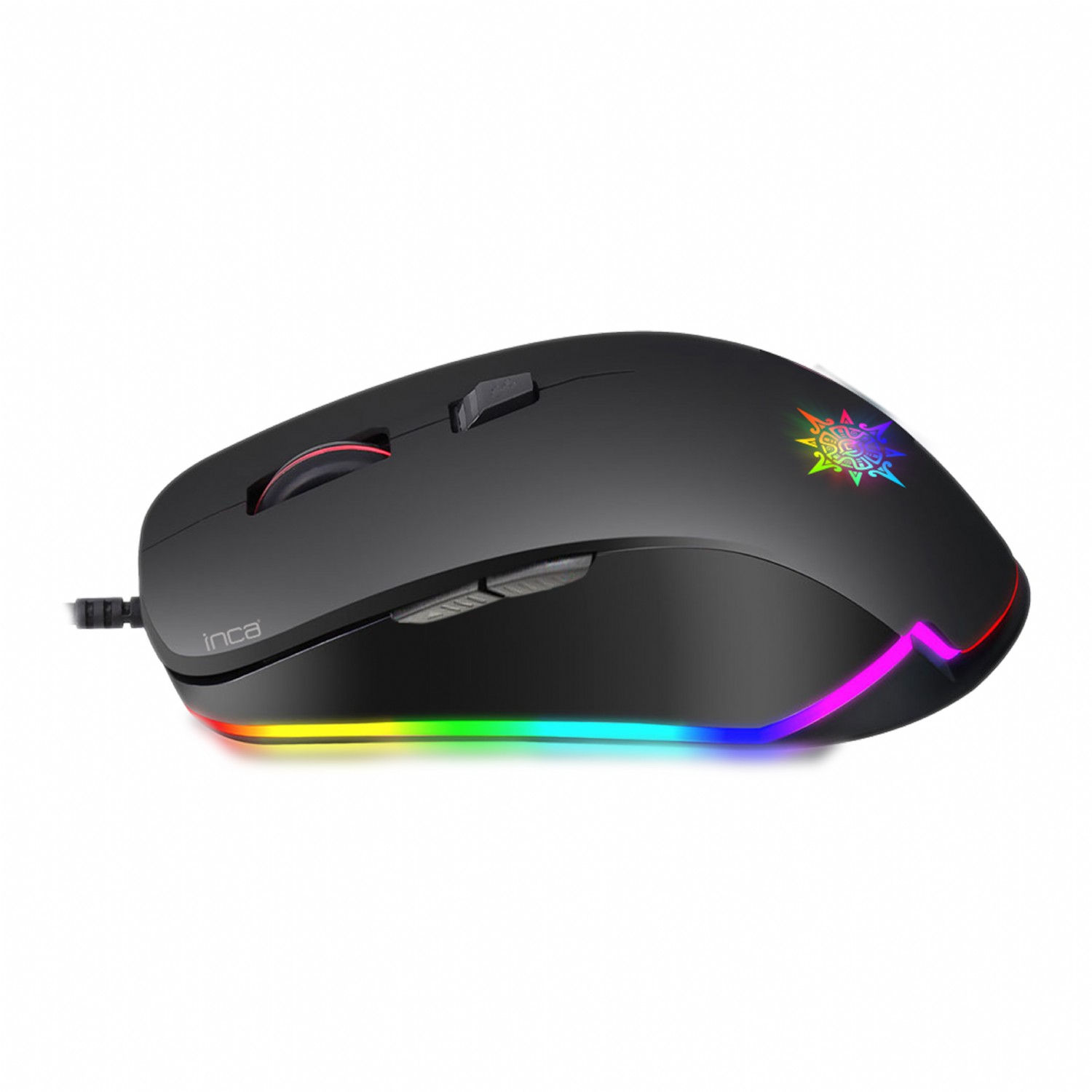 INCA Gaming Maus RGB/ 4800DPI/ 6Tasten/USB 1.50m schwarz retail