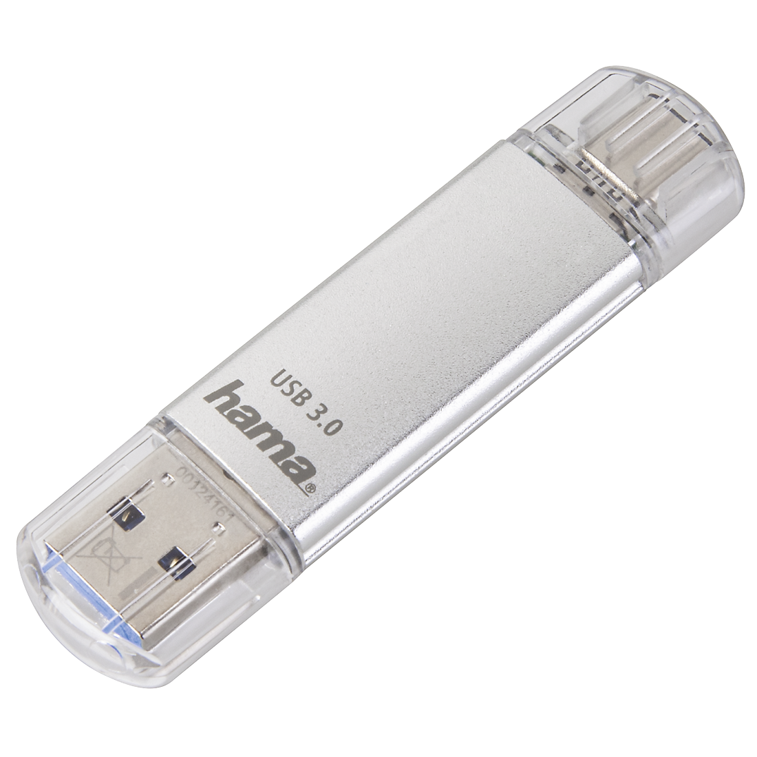 hama USB-Stick C-Laeta silber 256 GB, 1 St.