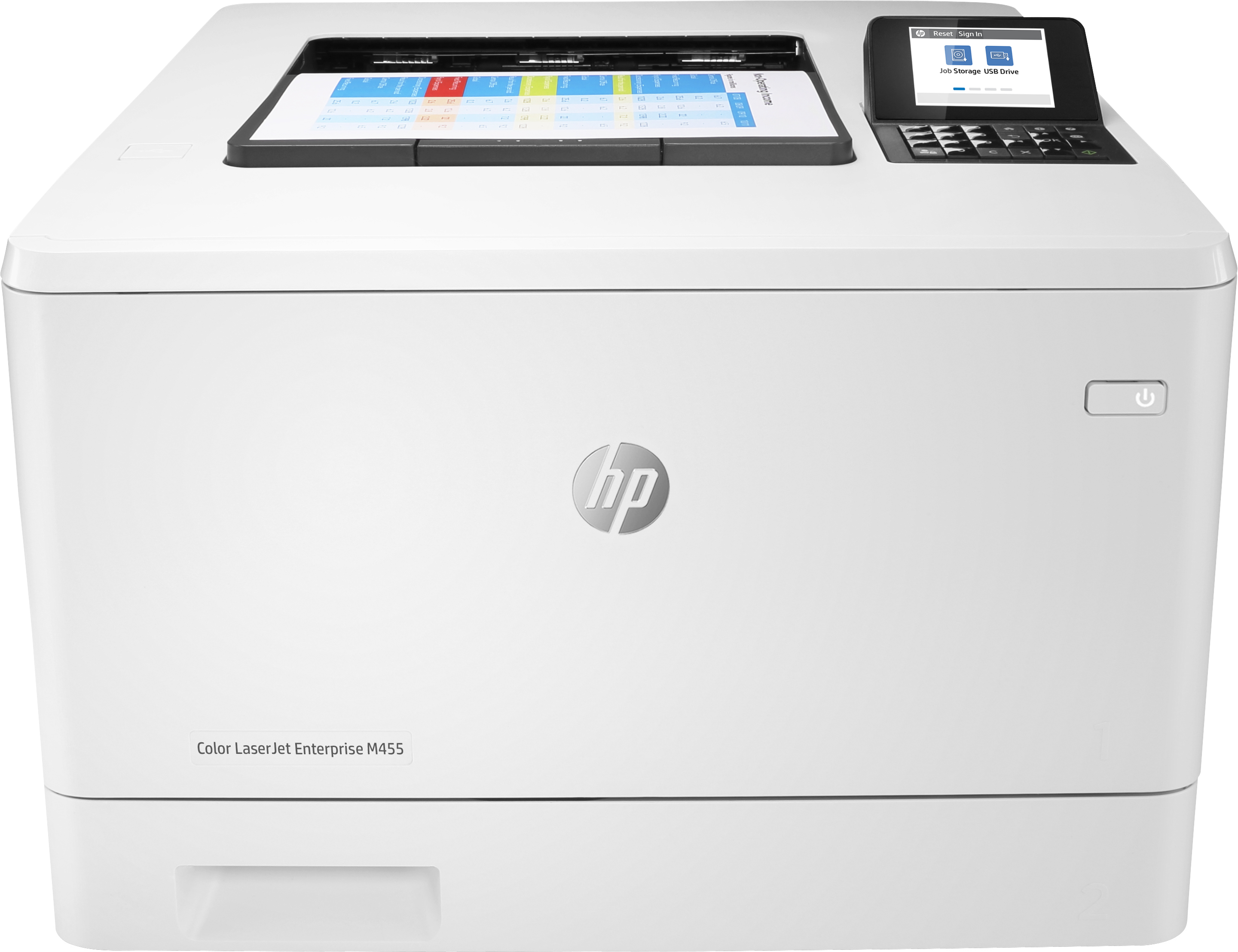 HP Color LaserJet Enterprise M455dn Farb-Laserdrucker weiß