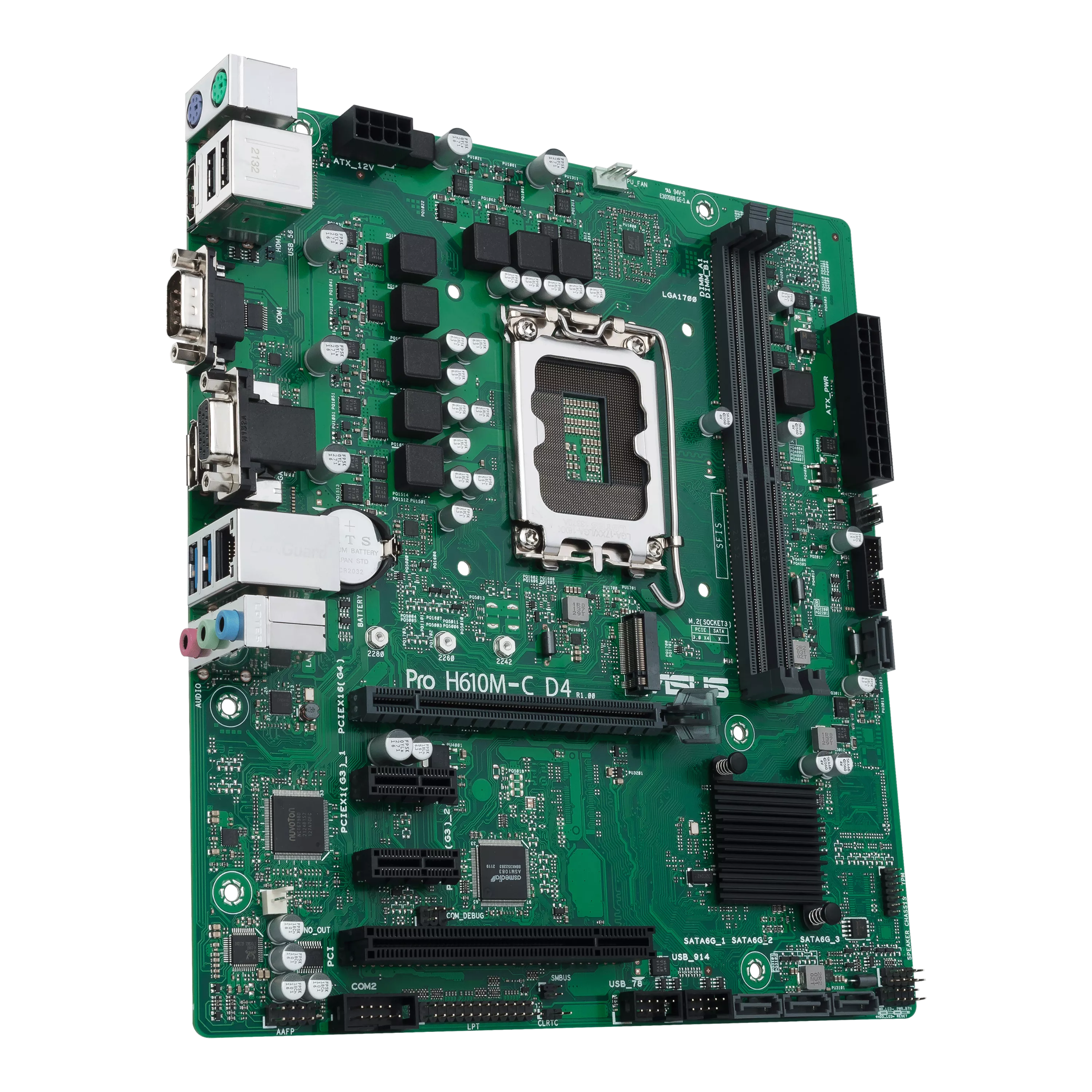 ASUS PRO H610M-C D4-CSM LGA1700 DDR4 1xHDMI 1xDP 1xPCIe 4xSATA 1xM.2 4xUSB 3.2 mATX MB