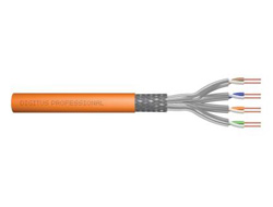 DIGITUS Instal-kab Cat7 S/FTP tw.Pair 500m orange AWG23/1