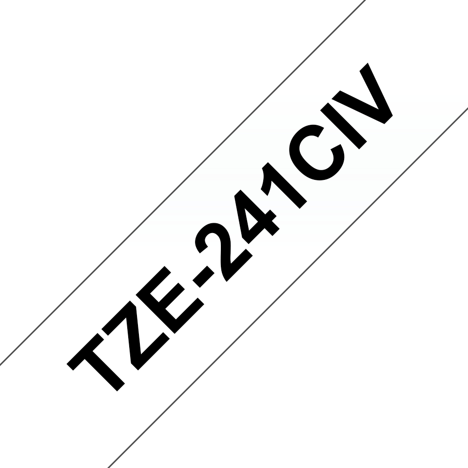 Schriftbandkassette Brother TZe-241CIV 18mm weiß/schwarz