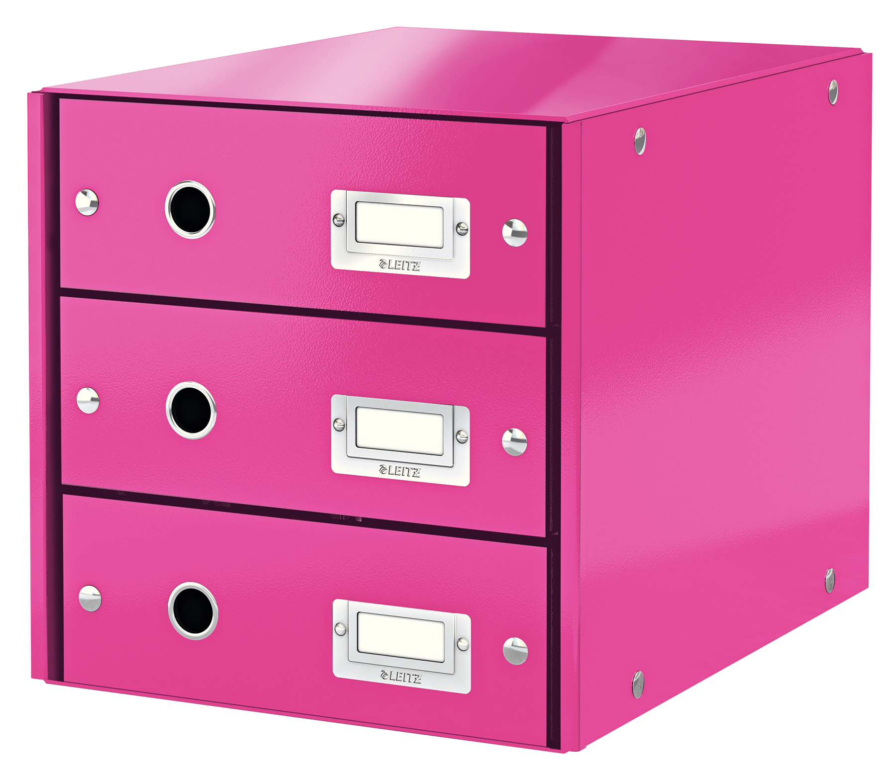 LEITZ Schubladenbox Click & Store pink 60480023, DIN A4 mit 3 Schubladen, 1 St.