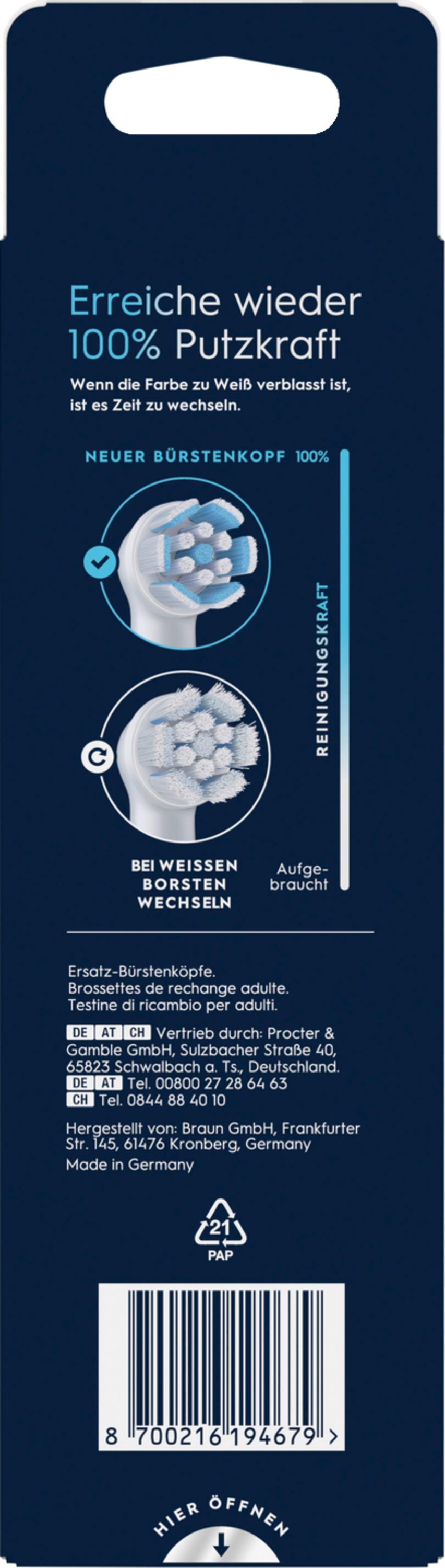 Oral-B iO Sanfte Reinigung Zahnbürstenaufsätze, 6 St.