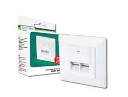 DIGITUS CAT6 MODULAR WALL OUTLETSHIELDED .