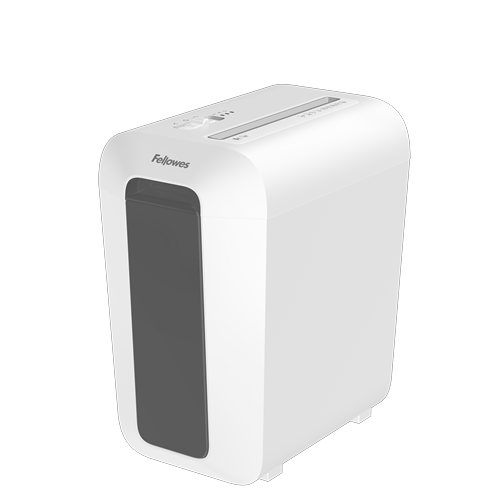 Fellowes Powershred LX65 Aktenvernichter mit Partikelschnitt P-4, 4 x 40 mm, bis 10 Blatt, weiß