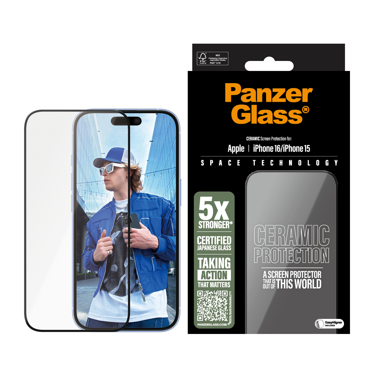 PANZERGLASS CERAMIC SCREEN PROTECTOR IPHONE 16 6.1INCH ULTR