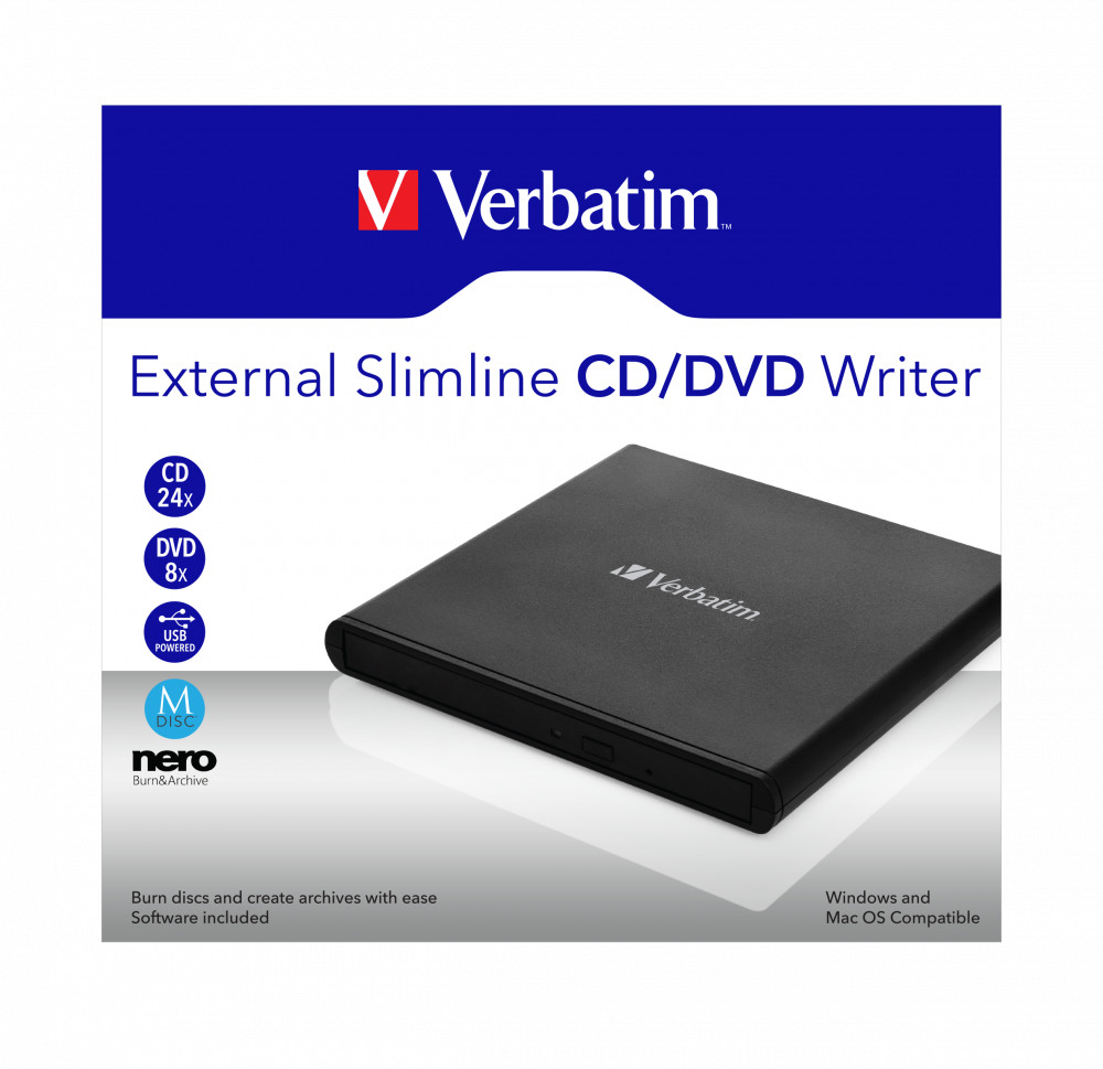 Verbatim Mobile DVD ReWriter USB 2.0 (Light Version) 53504