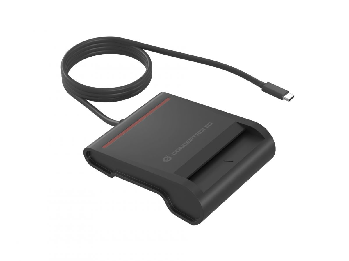 CONCEPTRONIC Smart-ID Kartenleser USB-C2.0 schwarz