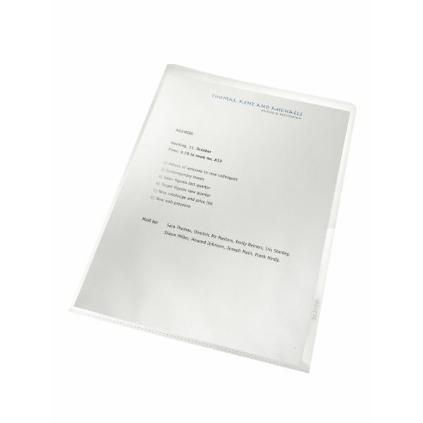 LEITZ Sichthüllen re:cycle 4001 DIN A4 transparent genarbt 0,13 mm, 100 St.