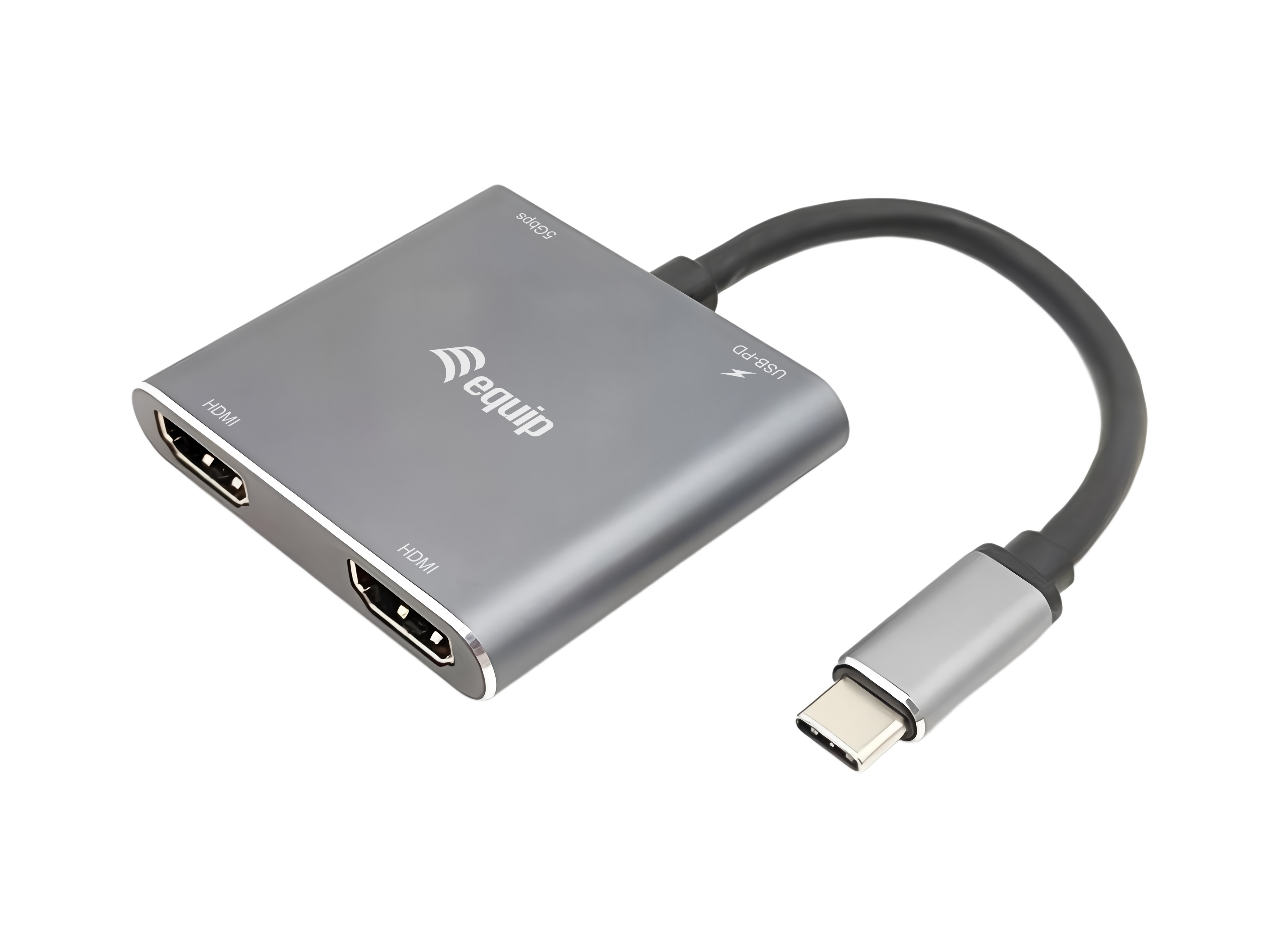 Equip Adapter USB-C->2xHDMI,3.2Gen1 100W PD,USB-C MST Adapte