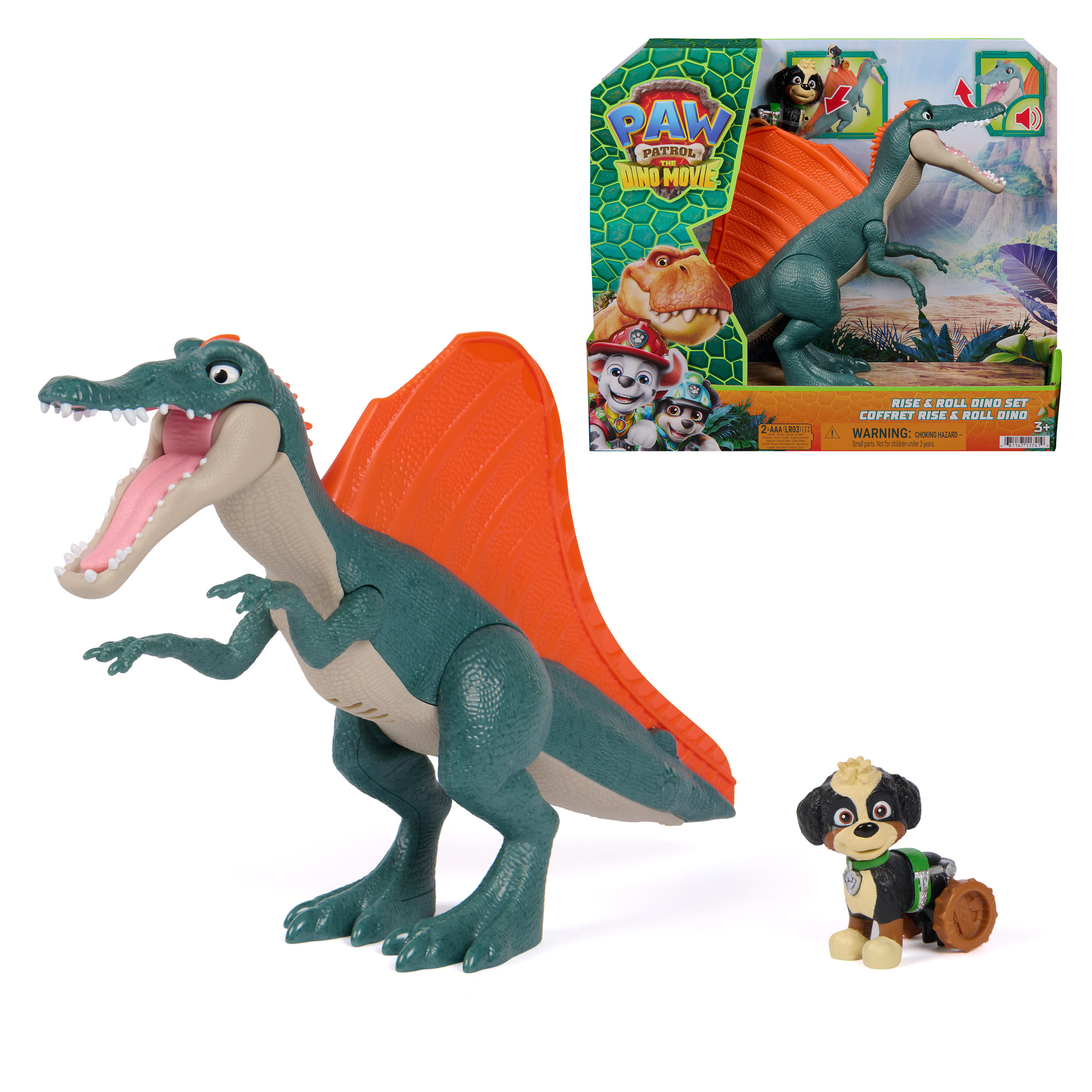 Paw Patrol: Der Dino Film - Rise & Roll Dino Set, Spielfigur