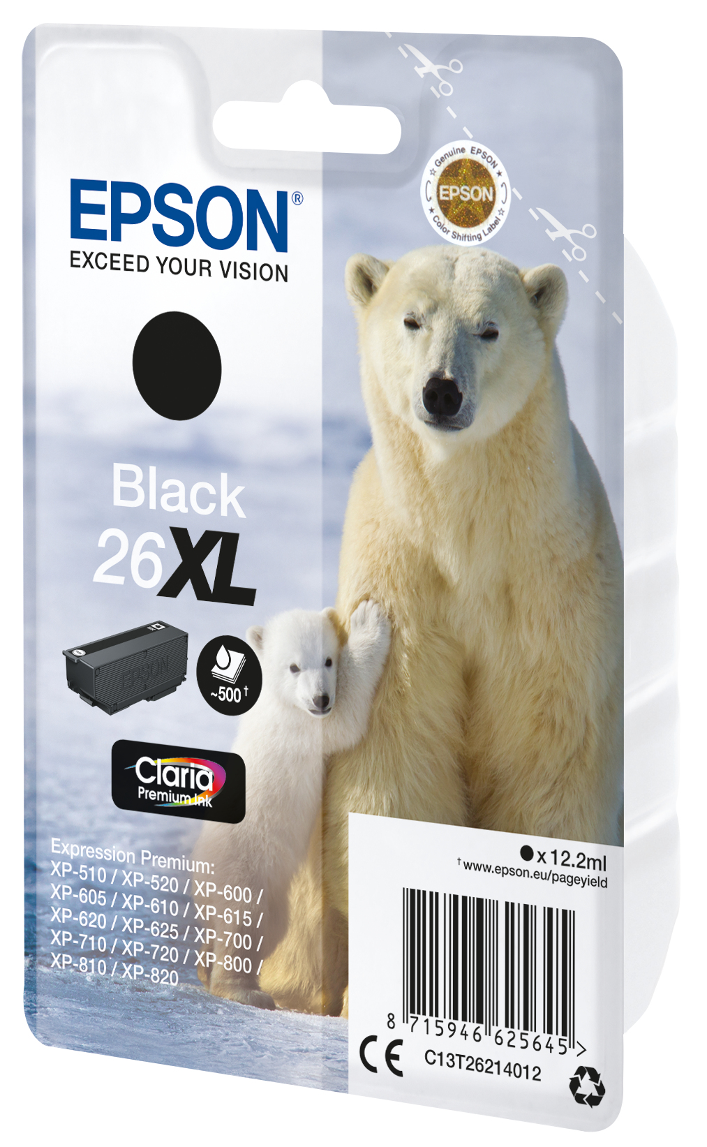 EPSON 26XL / T2621XL (Eisbär) schwarz Druckerpatrone