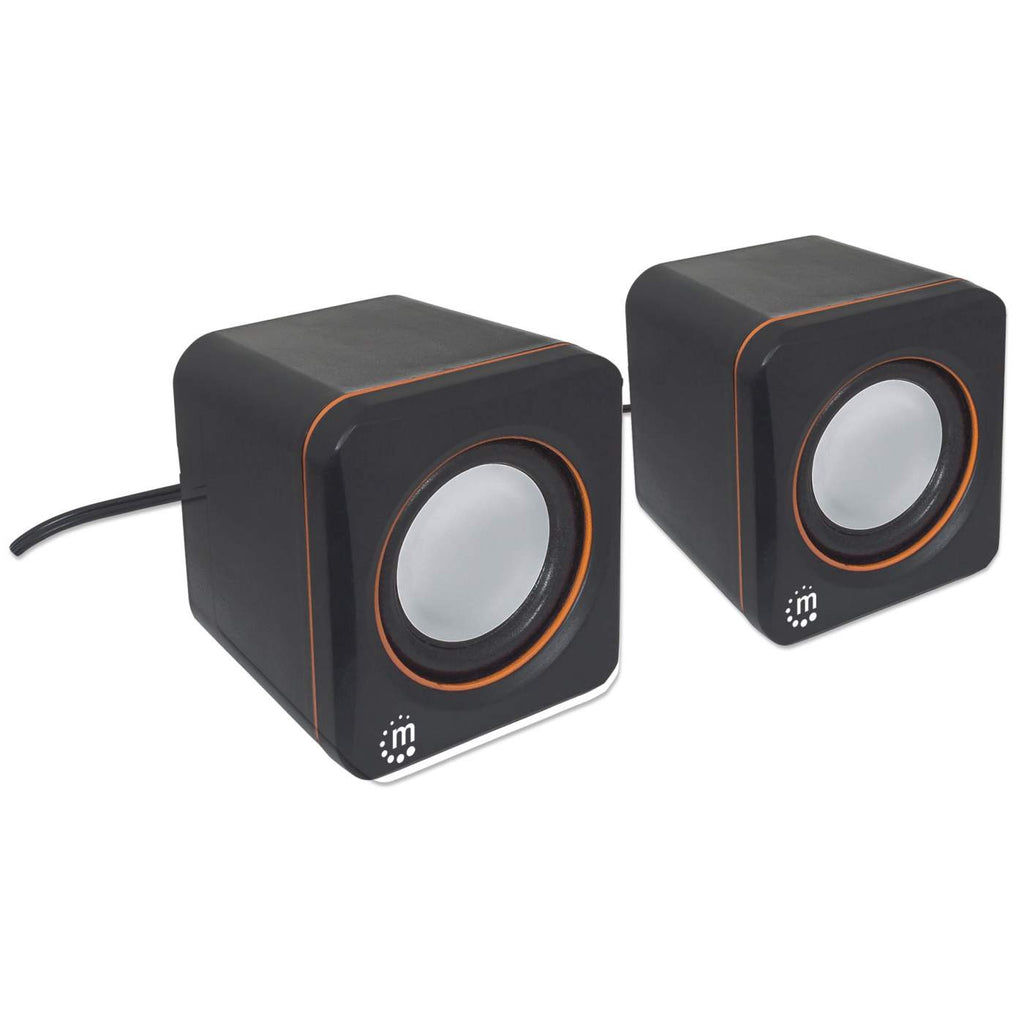 MANHATTAN Aktivbox USB Stereo 2 Lautsprecher schwarz/orange retail