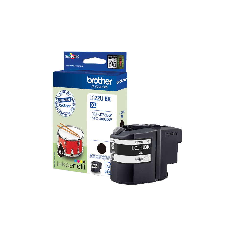 LC-22UBK INK CARTRIDGE BLACK F/MFC-J985DW 2400 PGS STD 24711