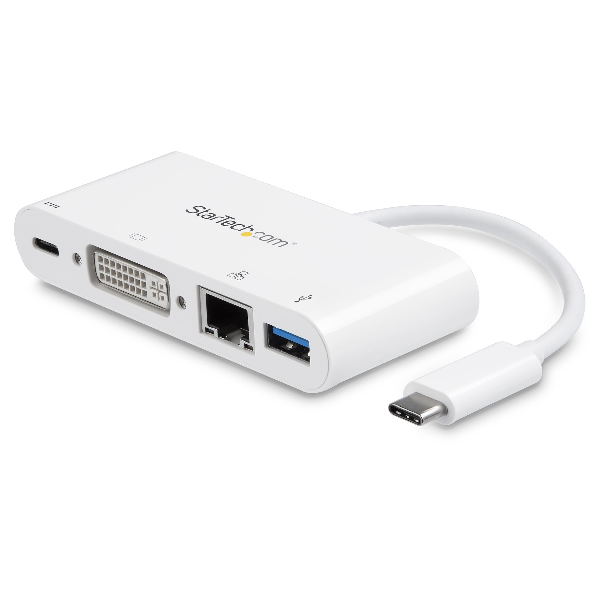 USB-C ADAPTER MULTIPORT DVI DVI-I RJ45 USB-A